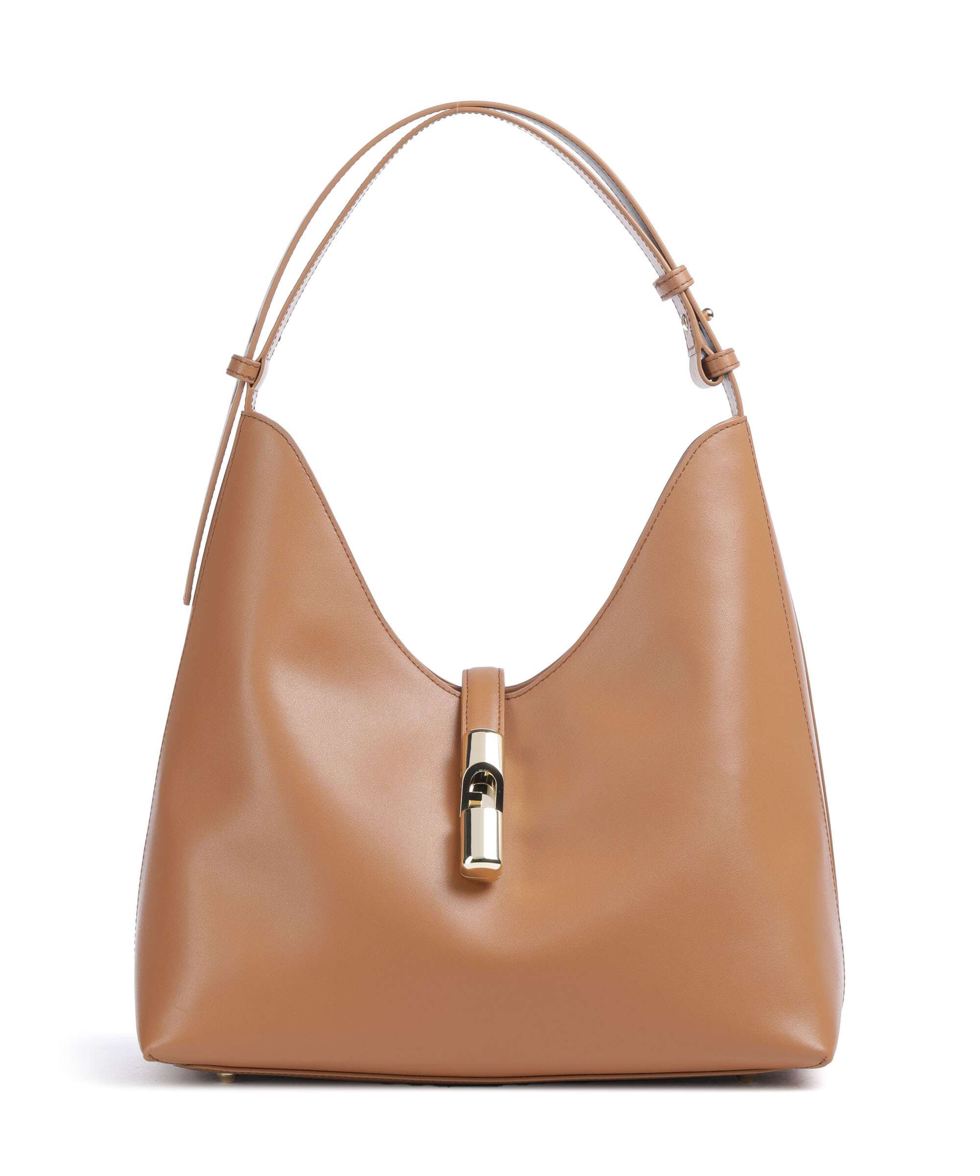 Furla Goccia M Hobo bag softly grained calfskin brandy - WB01499