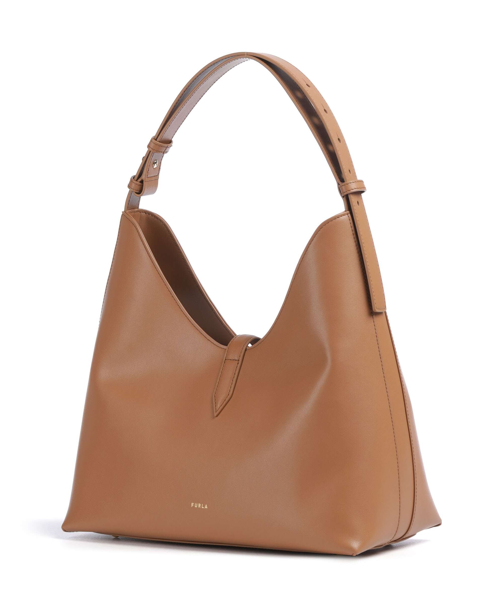 Furla Goccia M Hobo bag grained calfskin brandy - WB01499-BX3104