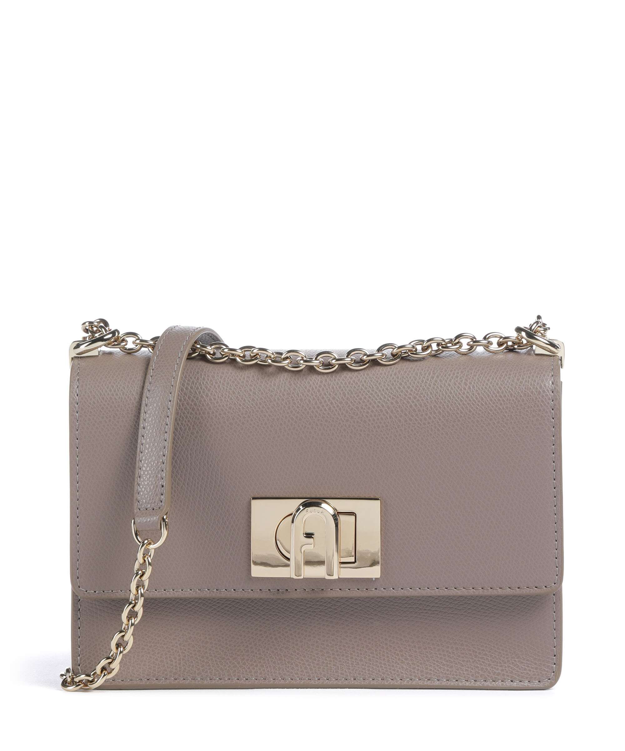 Furla 1927 Mini Shoulder bag grained cow leather stucco gray