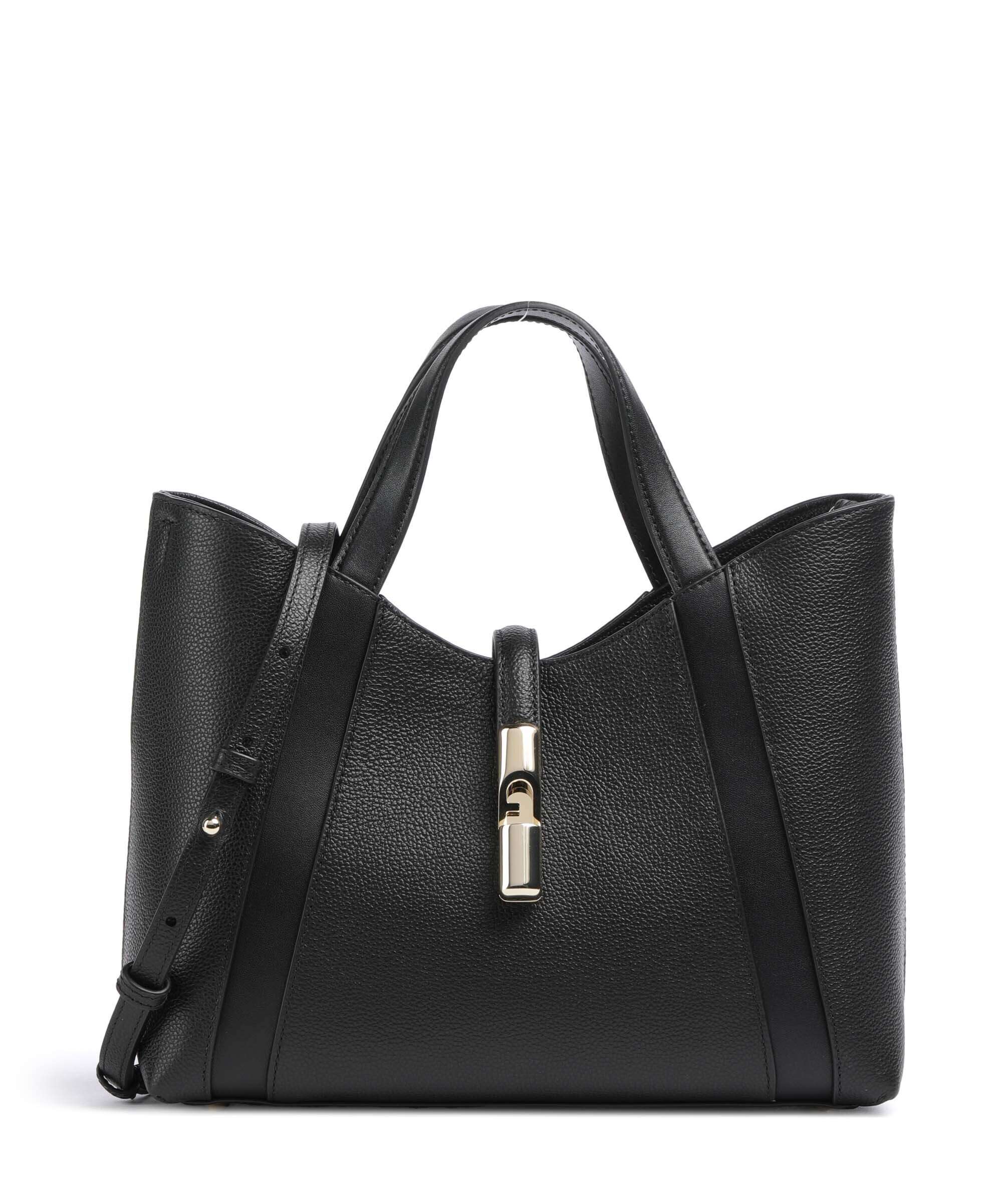 Furla Goccia S Handbag grained leather muddy gray - WB01789-BX3353