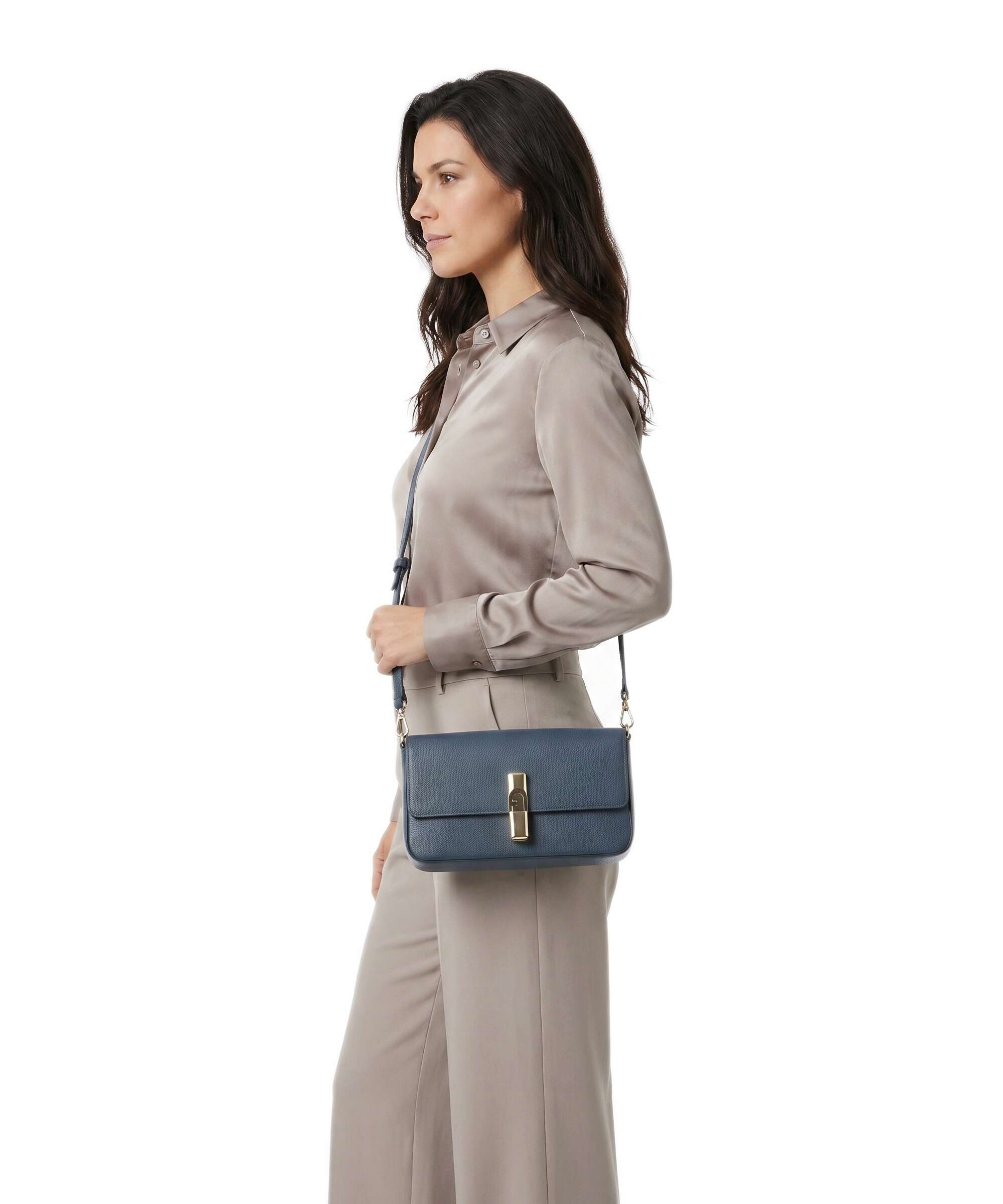 Furla Iride S Crossbody bag grigio blu