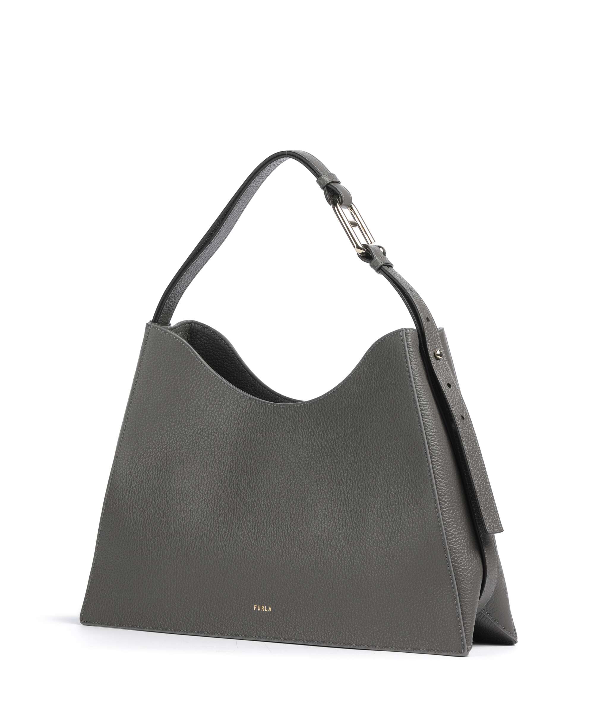 Furla Nuvola L Hobo bag grained leather urban gray - WB01246