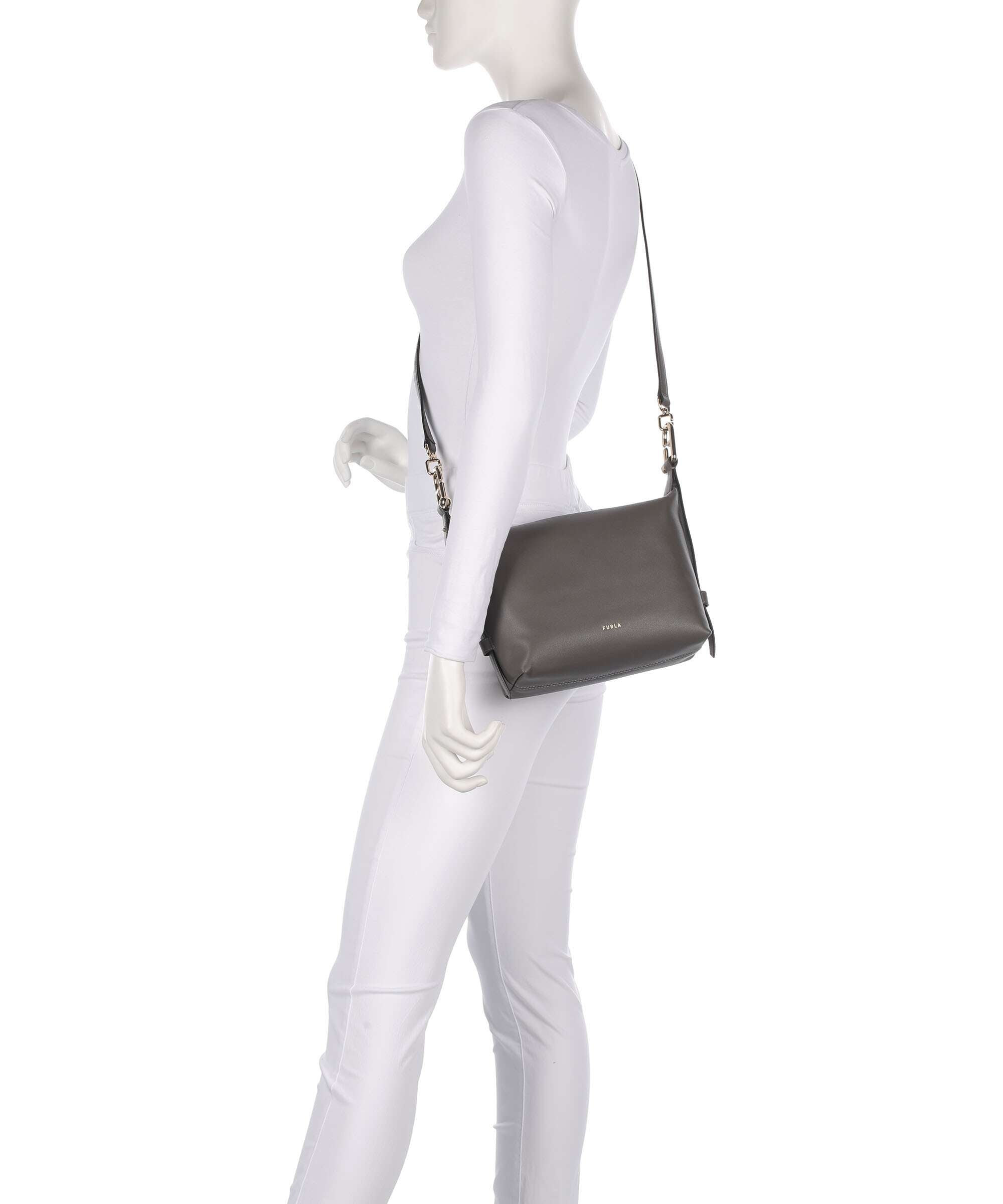 Furla Tonie Mini Handbag fine grain leather urban gray - WE00831