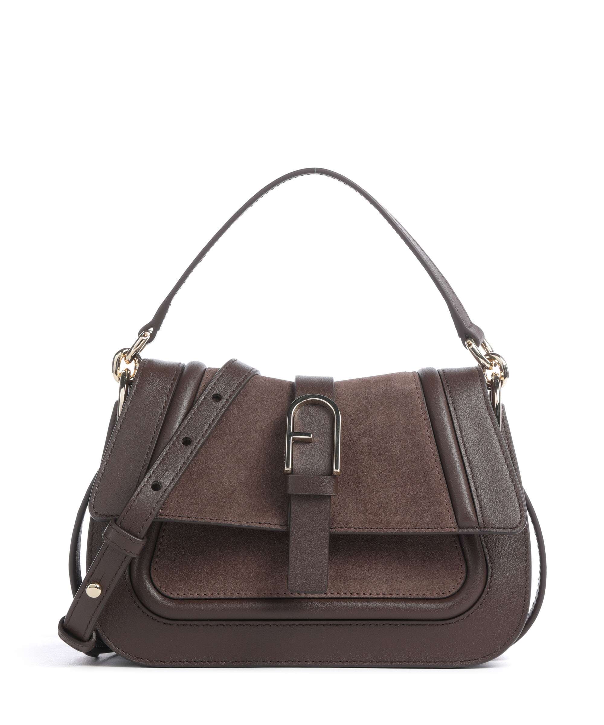Furla Flow Mini Handbag grained leather, brushed leather toni