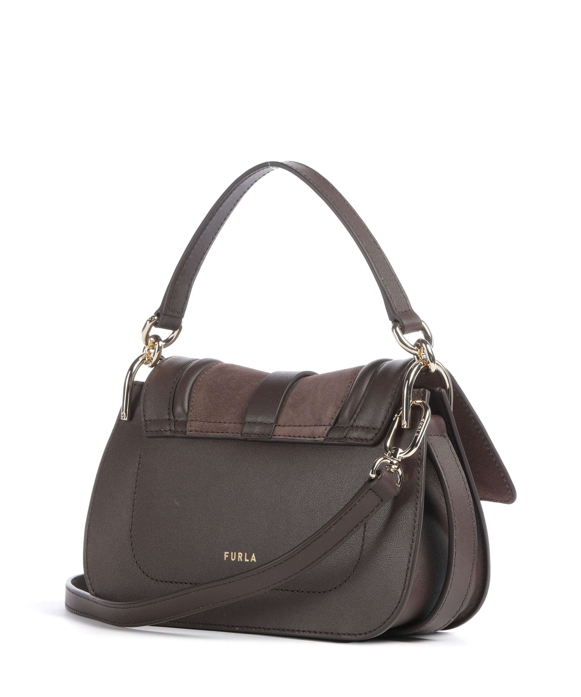 FURLA ベルト◆Black/Brown◆ Furla Flow Mini Handbag velour leather toni espresso - WB01884