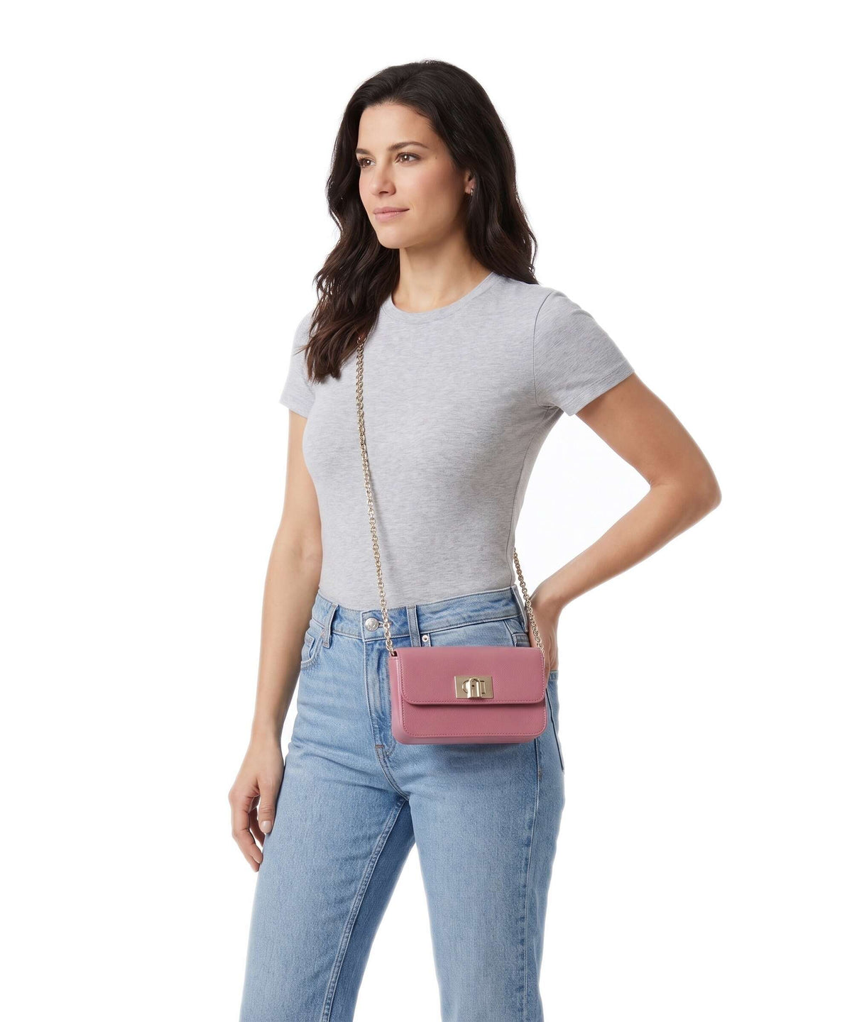 Furla 1927 Mini Crossbody bag blush pink/earl grey
