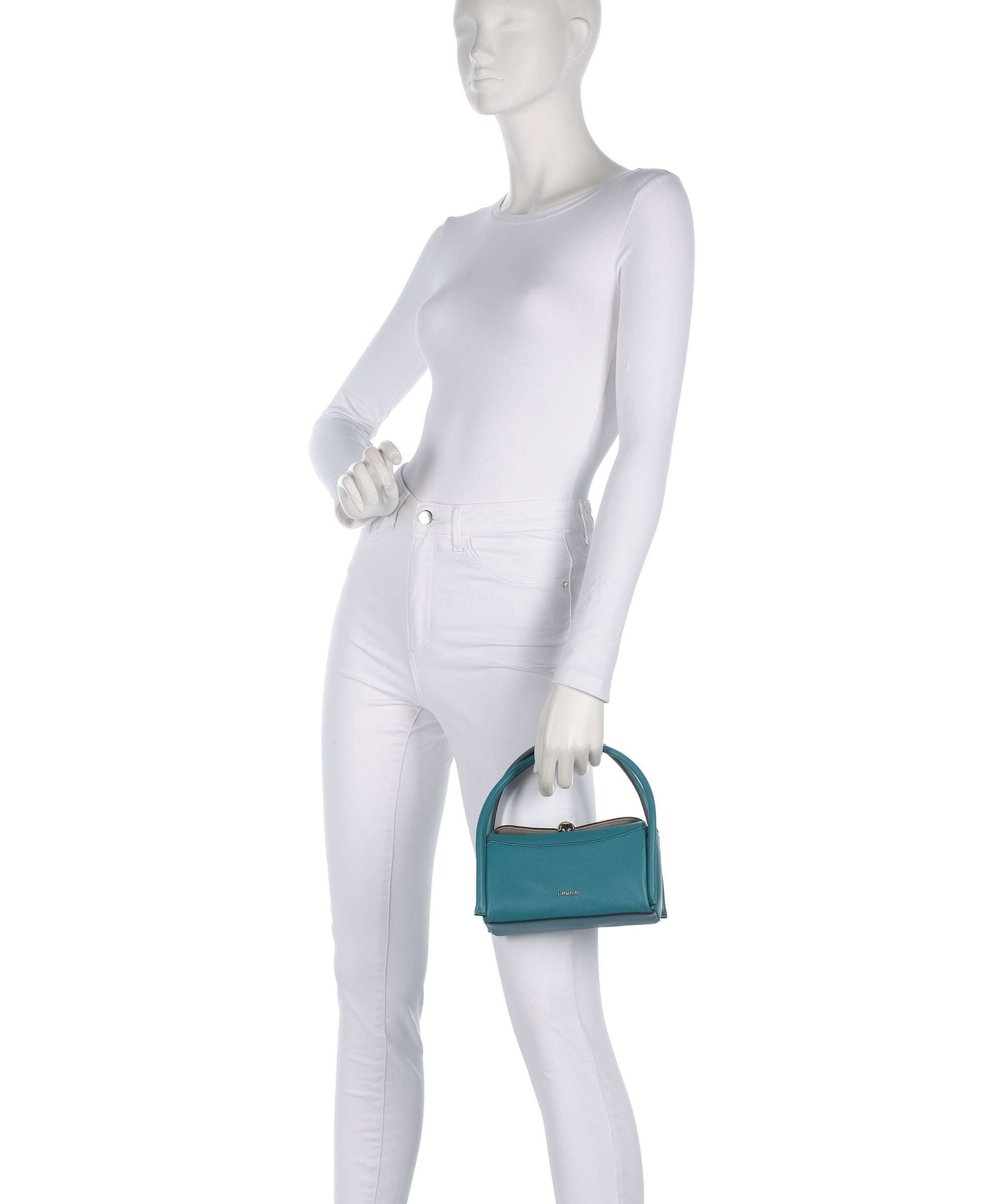 Furla Nicole Mini Handbag embossed calfskin amatore blue - WE00893