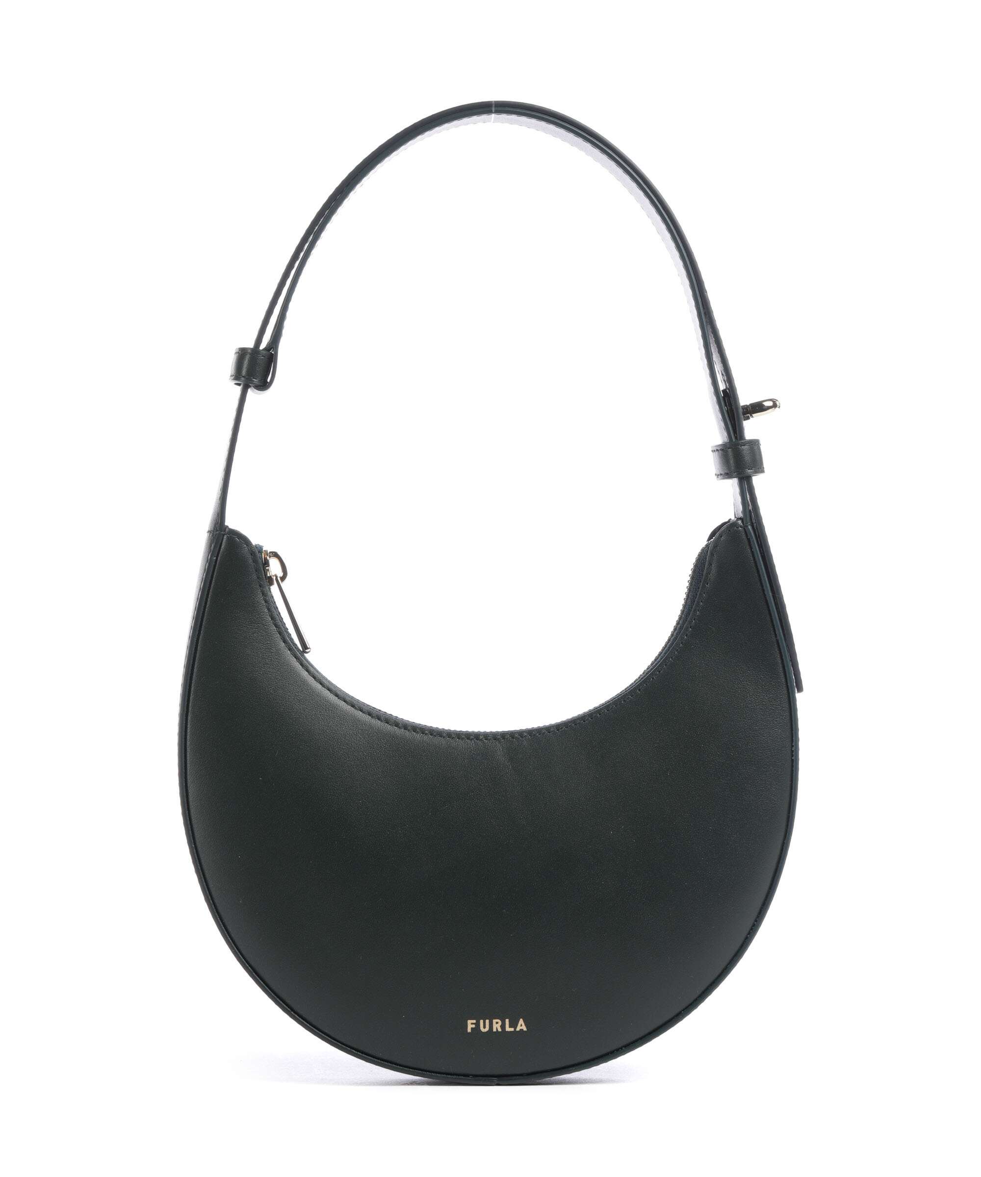 Furla Delizia Mini Shoulder bag fine grain leather urban gray
