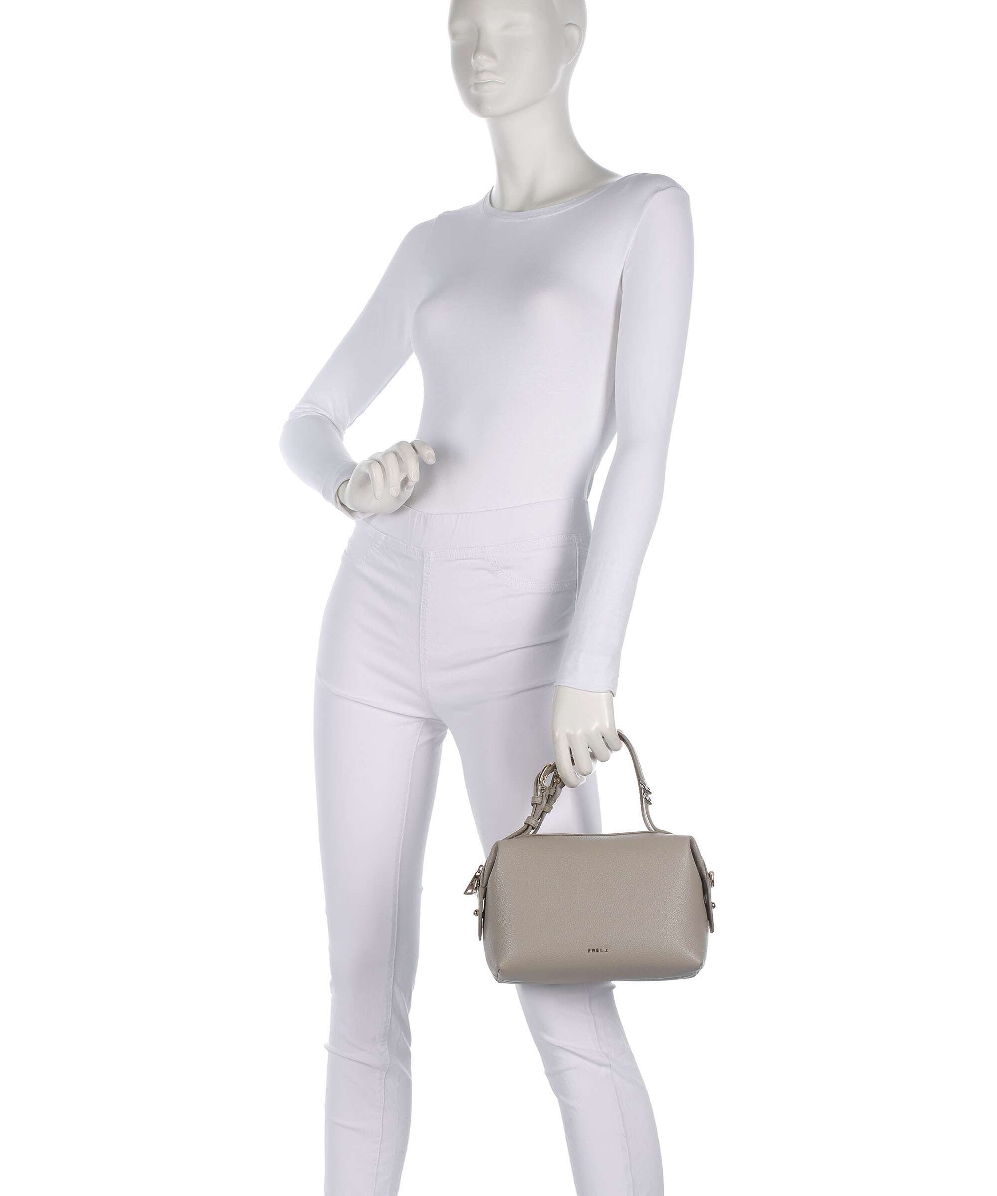 Furla Double Mini Handbag grained leather linen - WE00870-BX3036