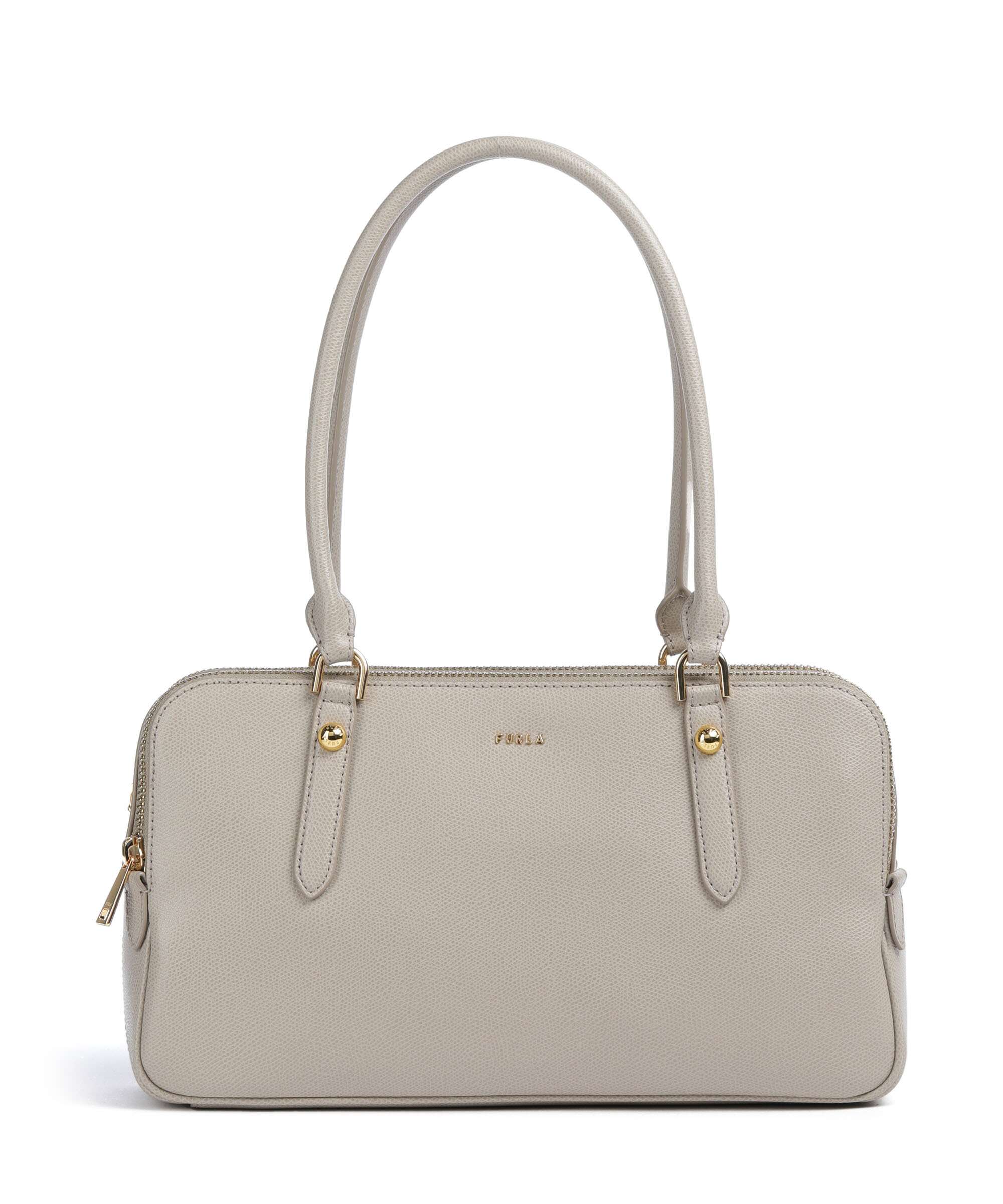 Furla Giulia M Shoulder bag grained leather carta da zucchero