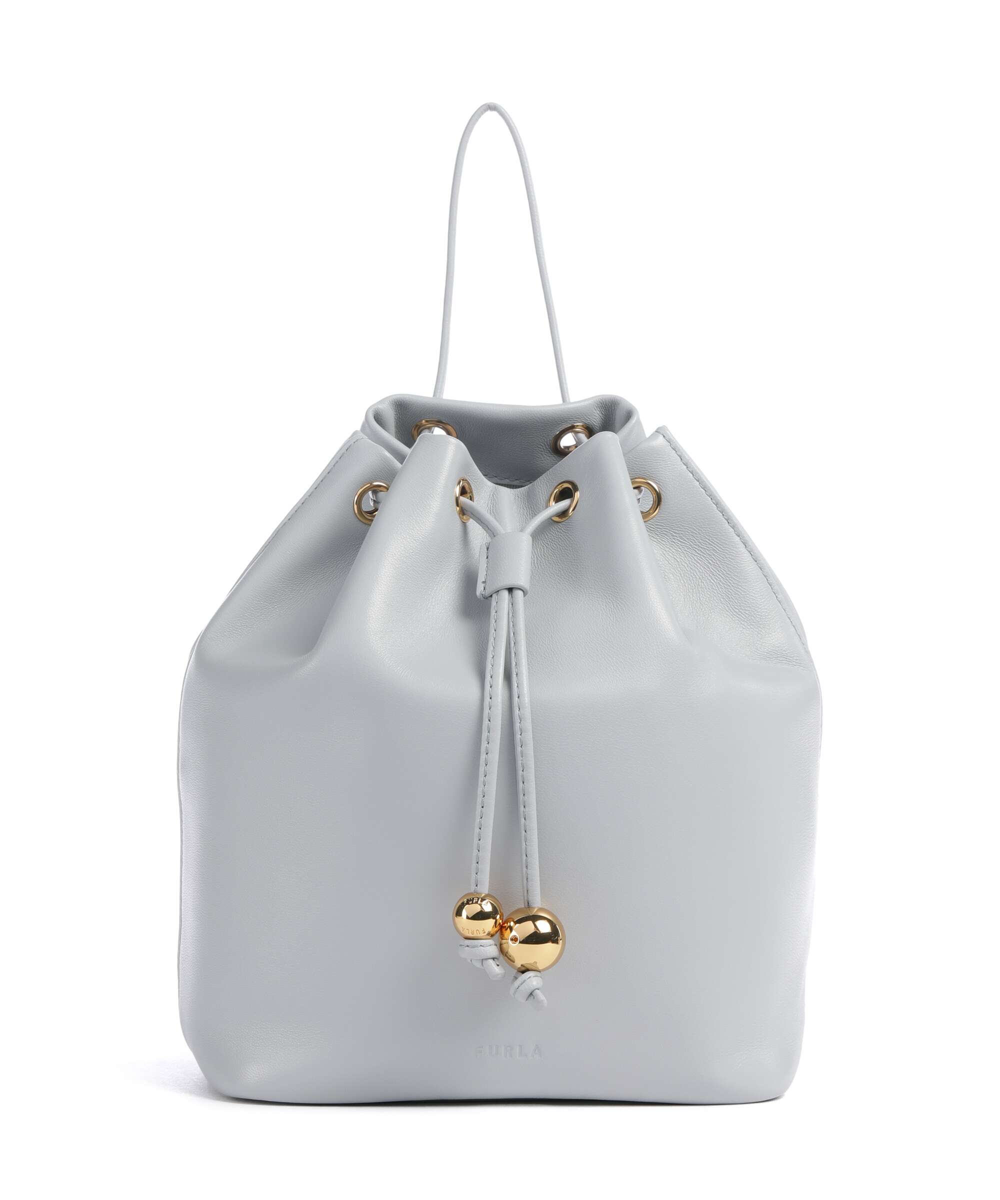 Furla Sfera Soft Mini Bucket bag grained leather artemisia