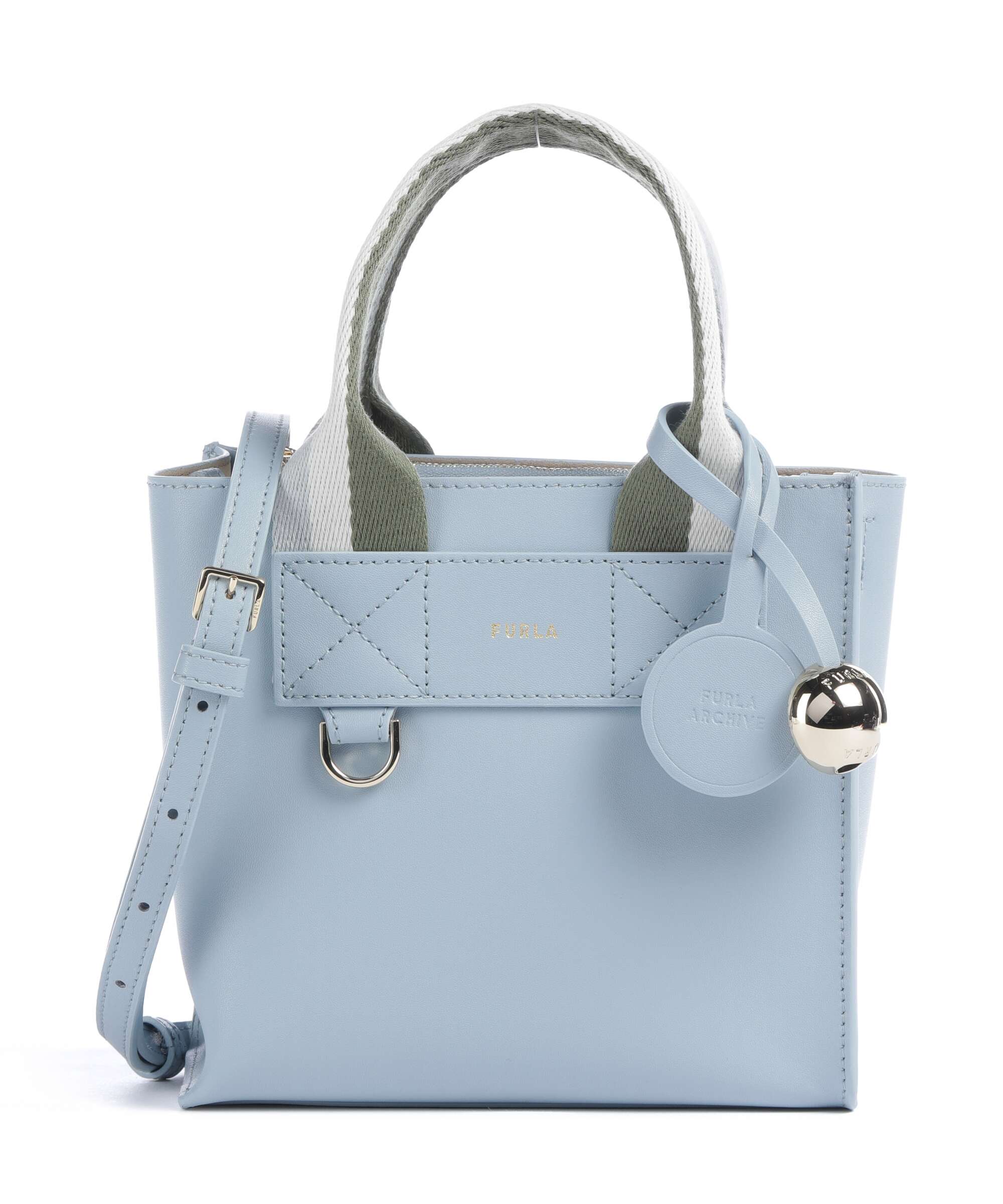 Furla Divide It Mini Handbag fine grain leather toni carta da