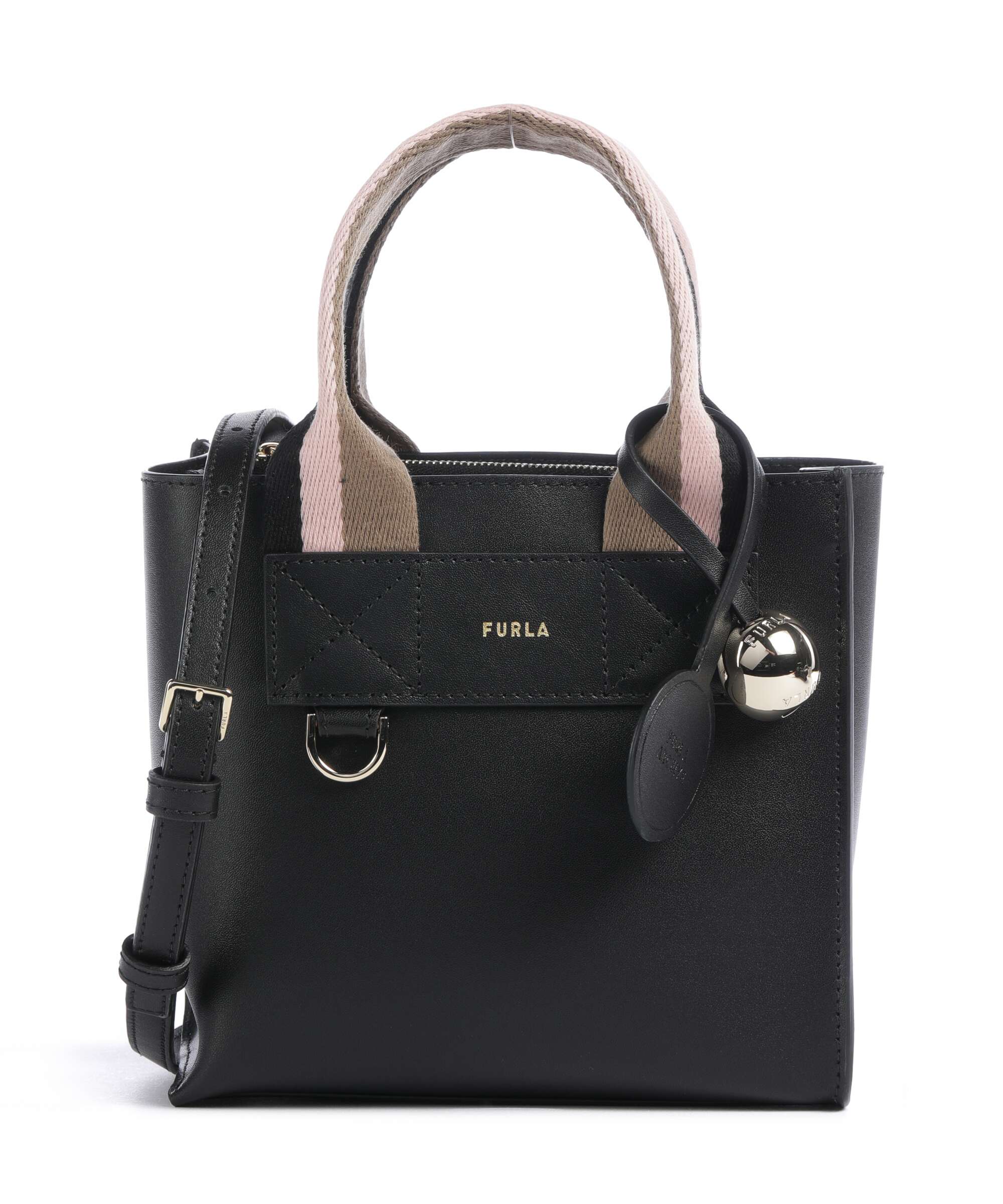 Furla Divide It Mini Handbag fine grain leather toni ciliegia