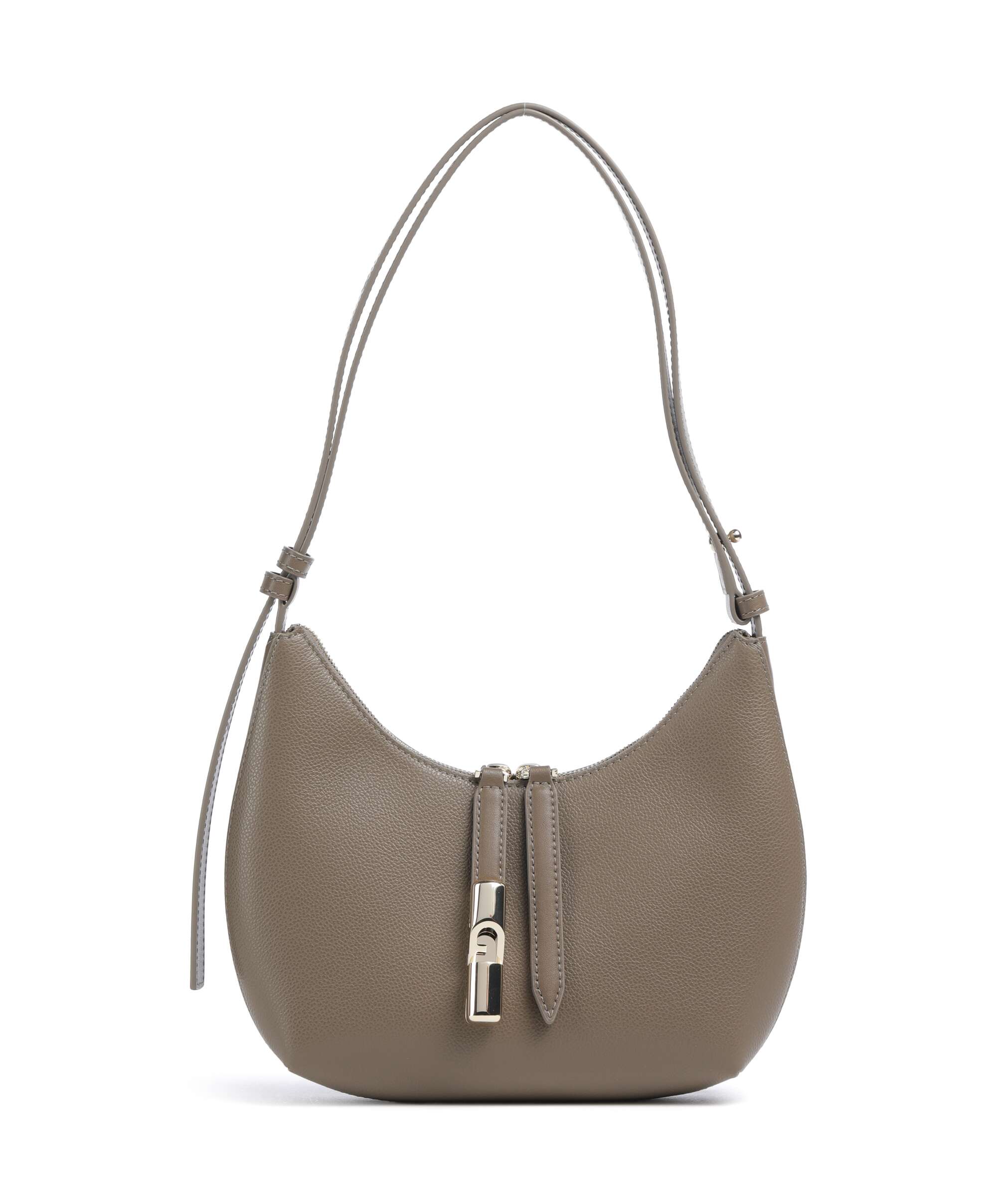 Furla Goccia S Shoulder bag grained calfskin muddy gray - WB01500
