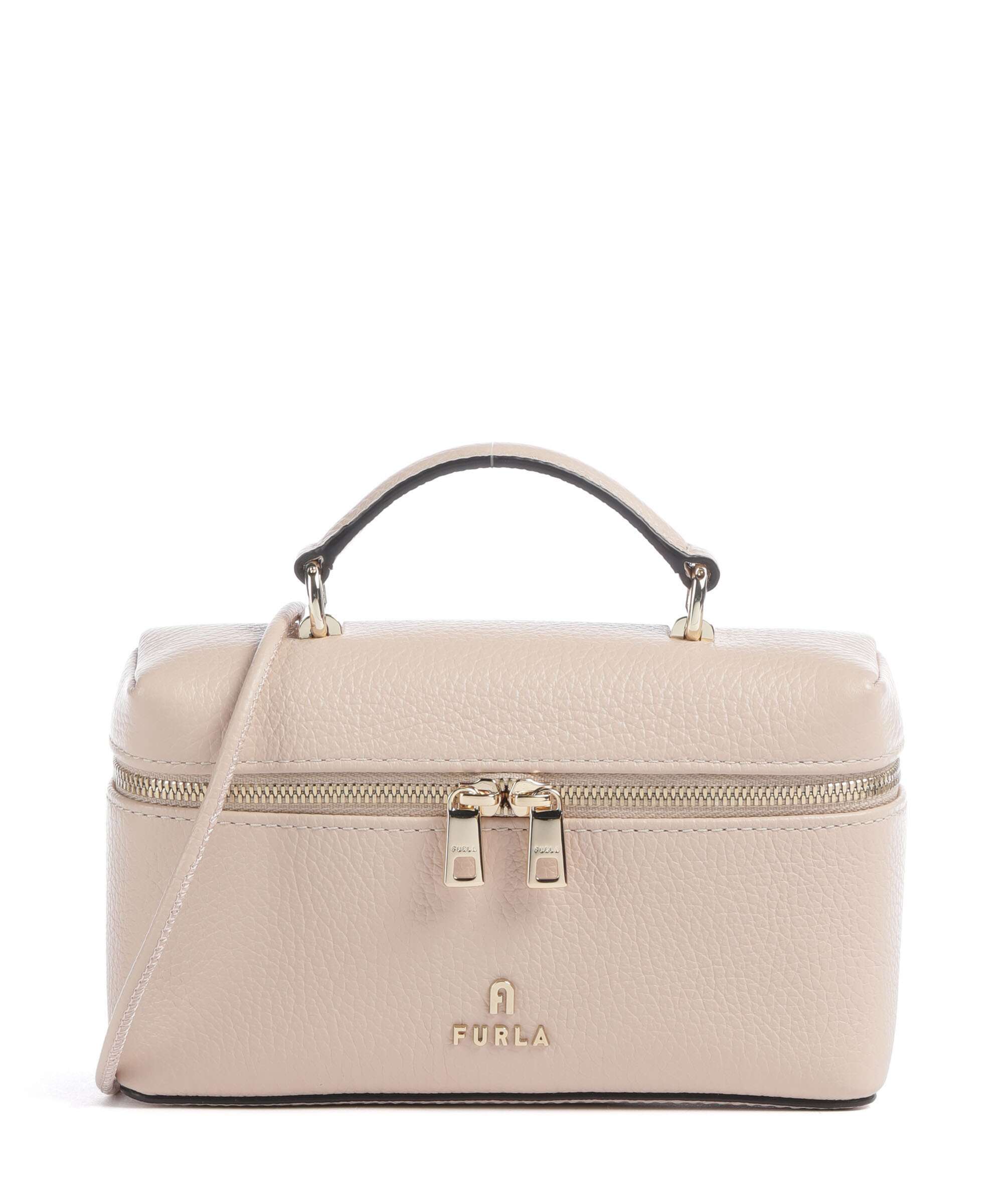 Furla Camelia Micro Crossbody bag grained leather cotone - WE00625
