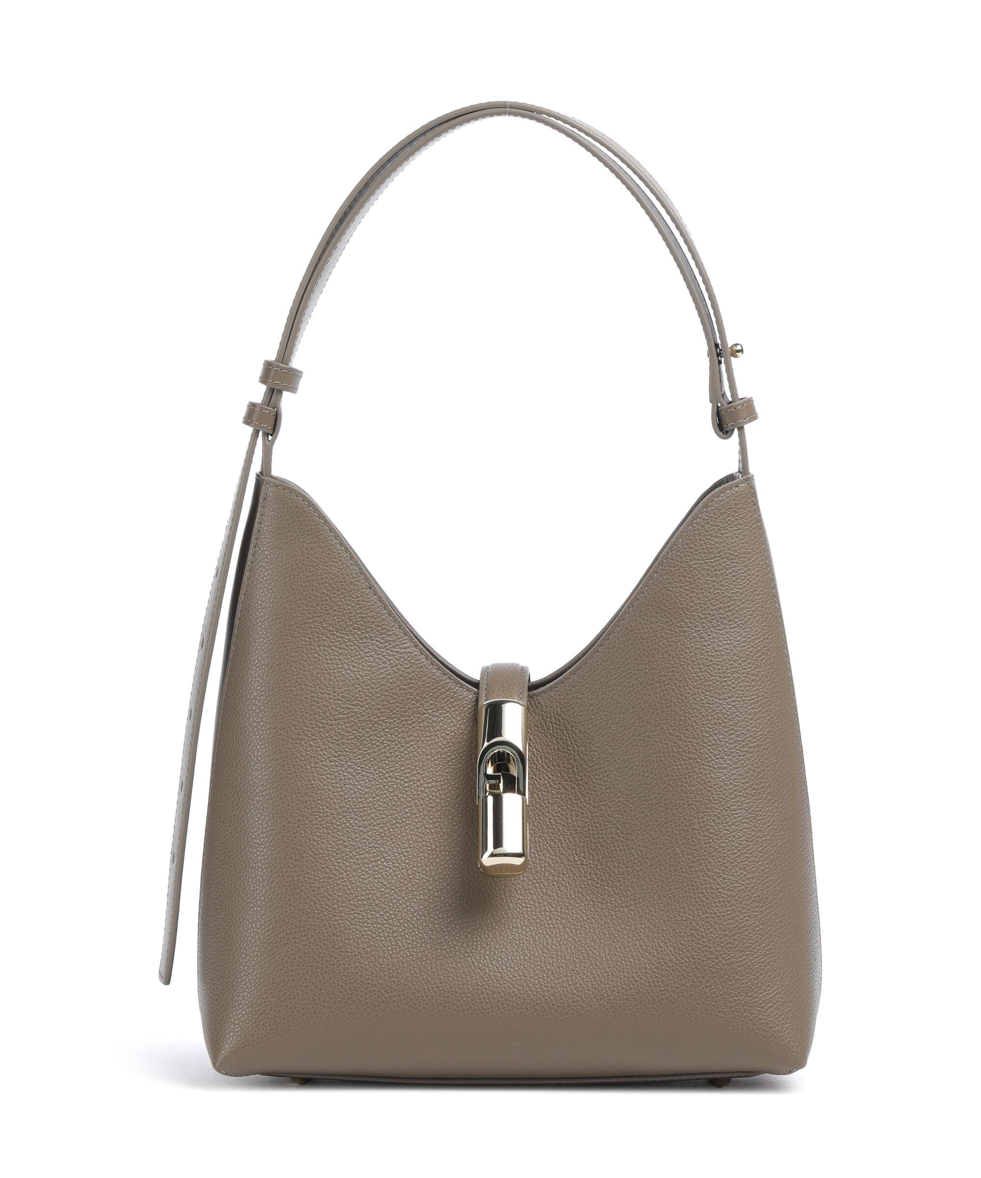 Furla Goccia S Shoulder bag grained leather muddy gray - WB01979