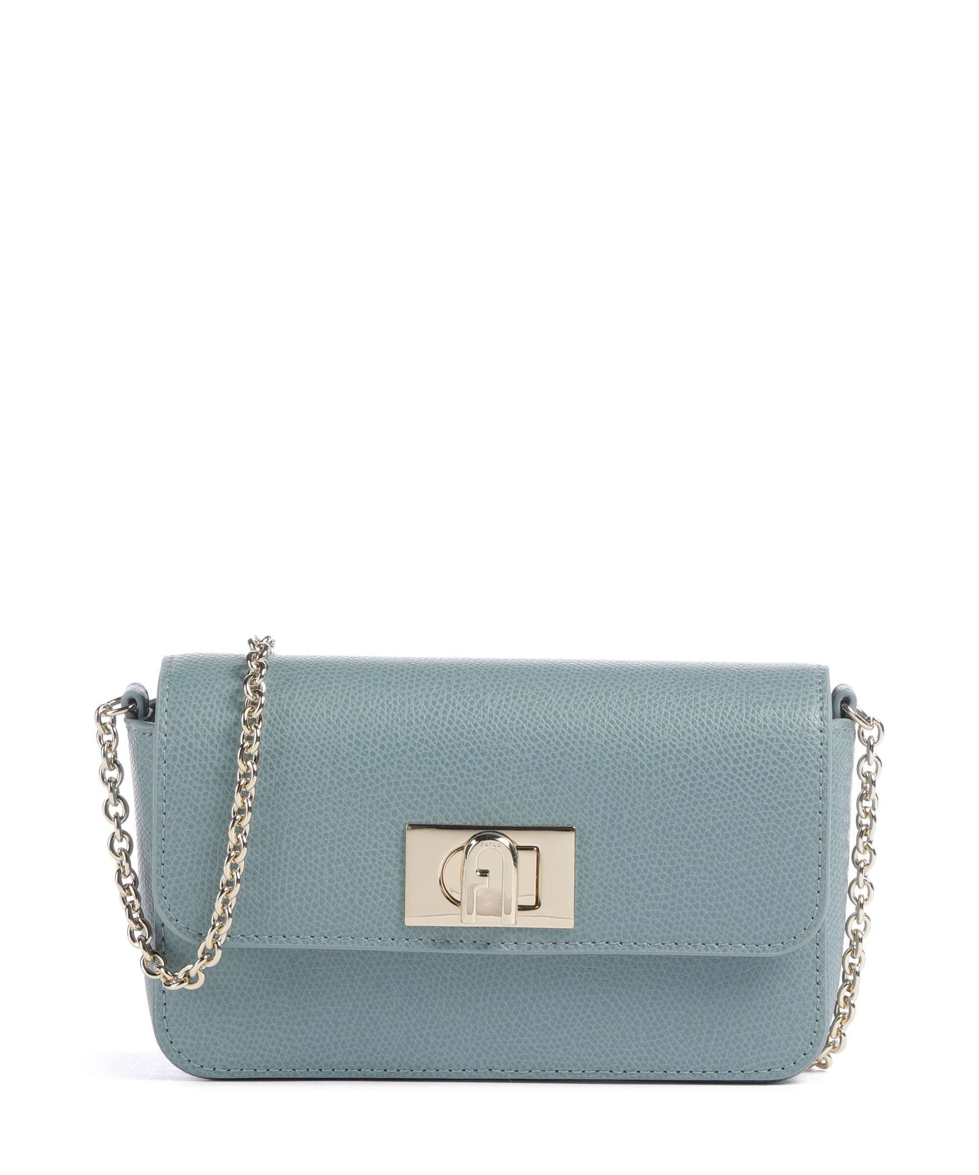 Furla 1927 Mini Crossbody bag grained leather stone gray - WE00265