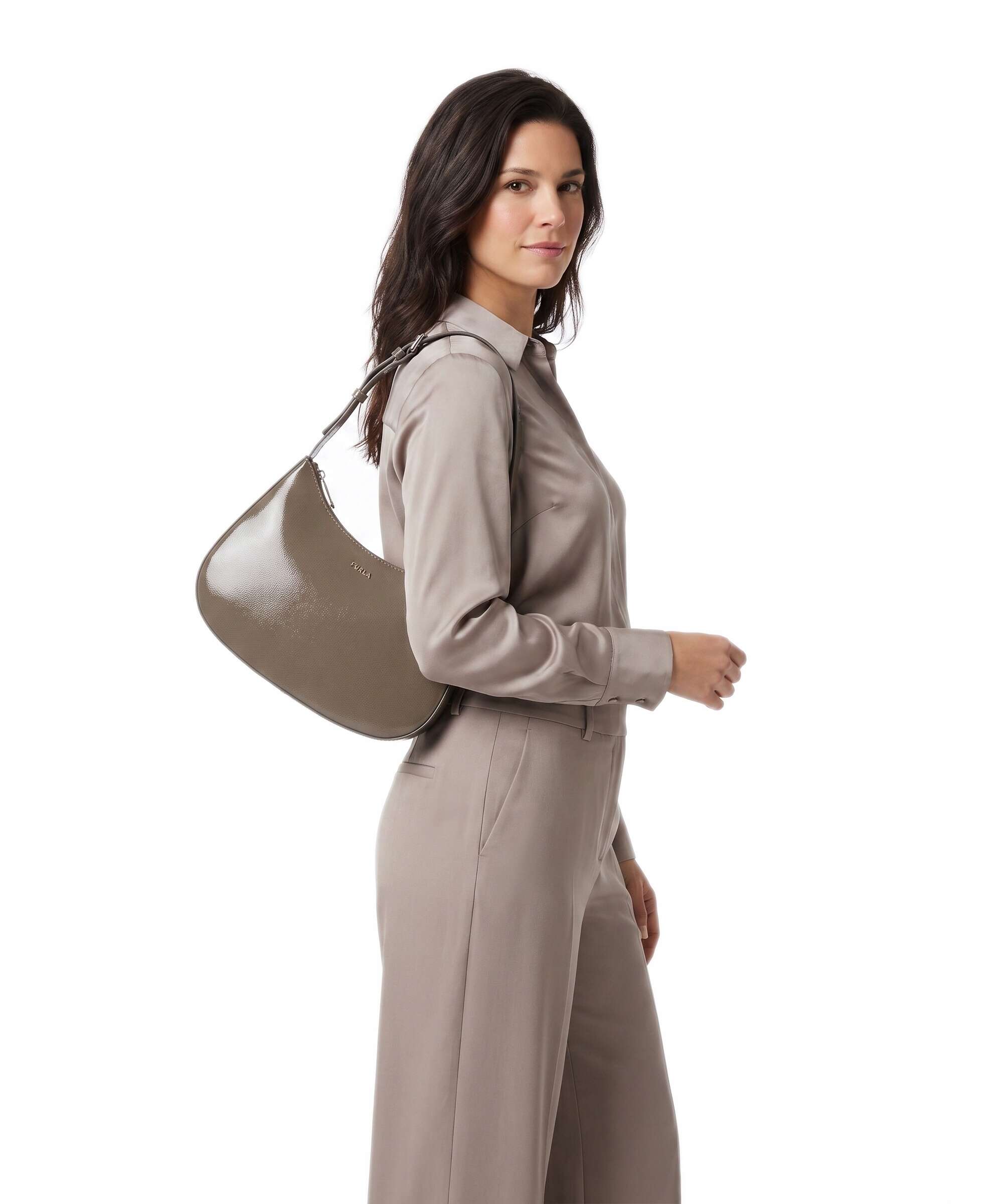 Furla Margot S Shoulder bag leather muddy gray - WB02167-BX4758