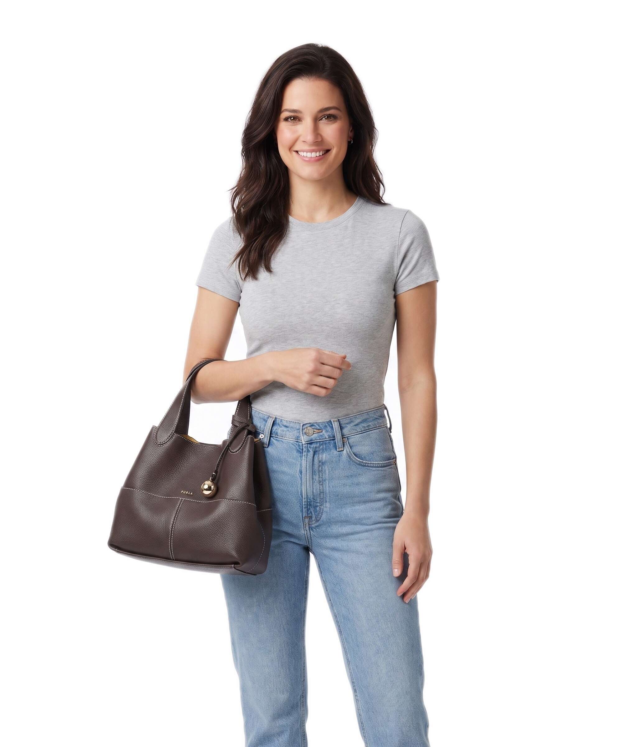 Furla Primrose M Handbag grained leather cioccolato/honey