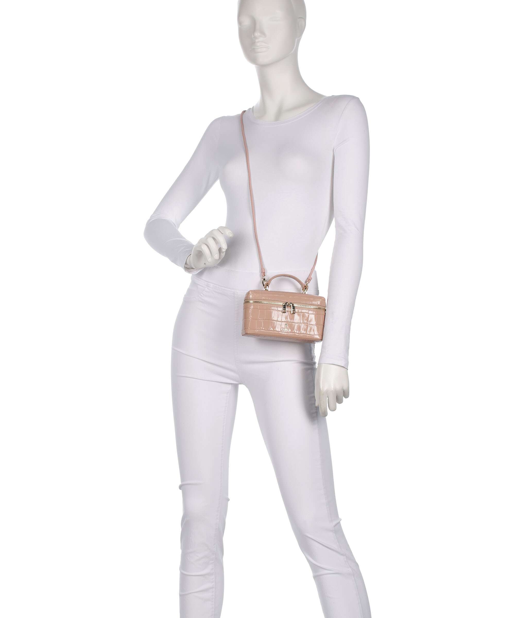 Furla Camelia Micro Crossbody bag leather cloudy pink - WE00625