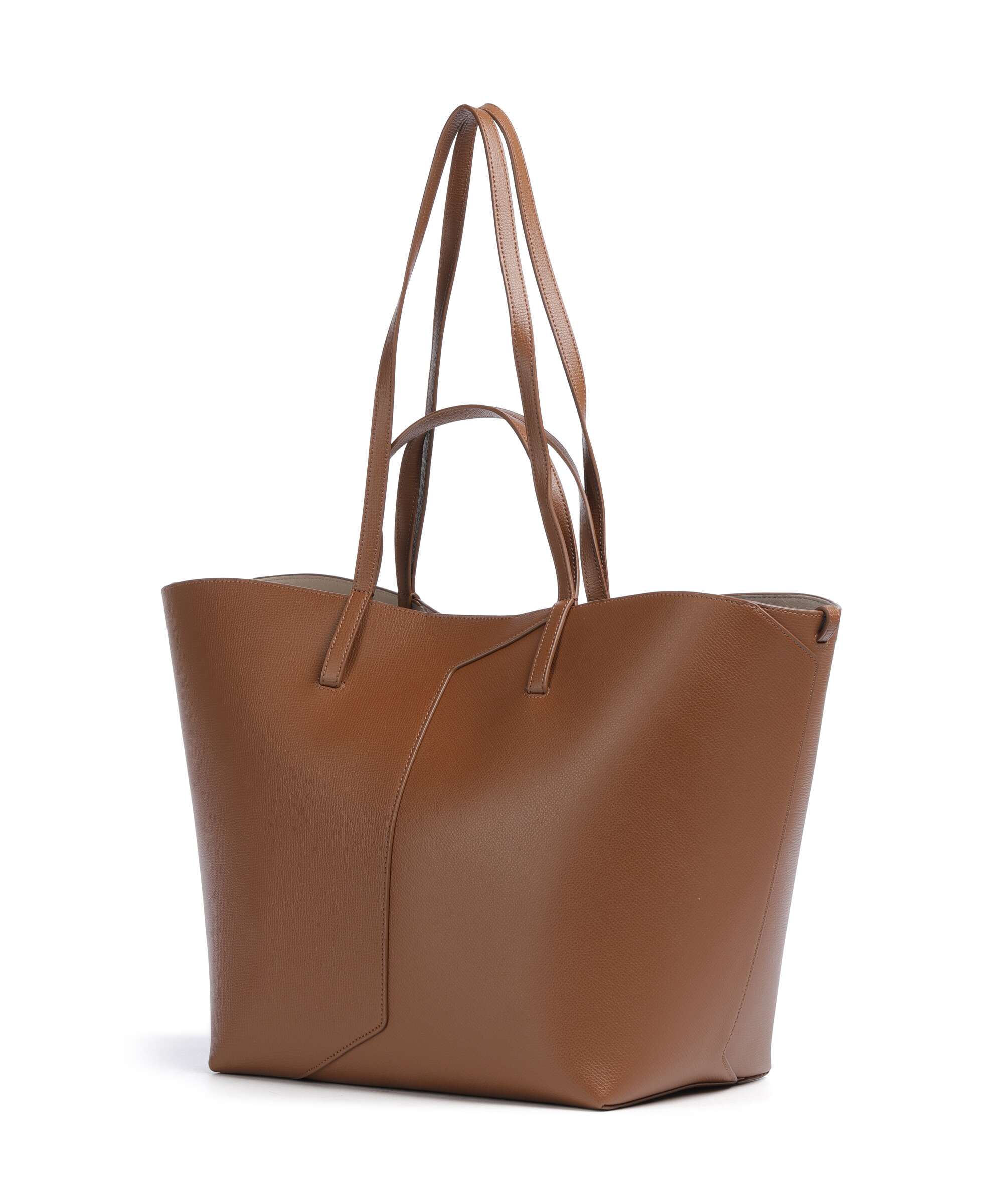 16日まで即日発送ARMANI COLLEZIONI レザートートバッグブラウン Emporio Armani 24/7 M Tote bag grained cow leather lion - EW005668