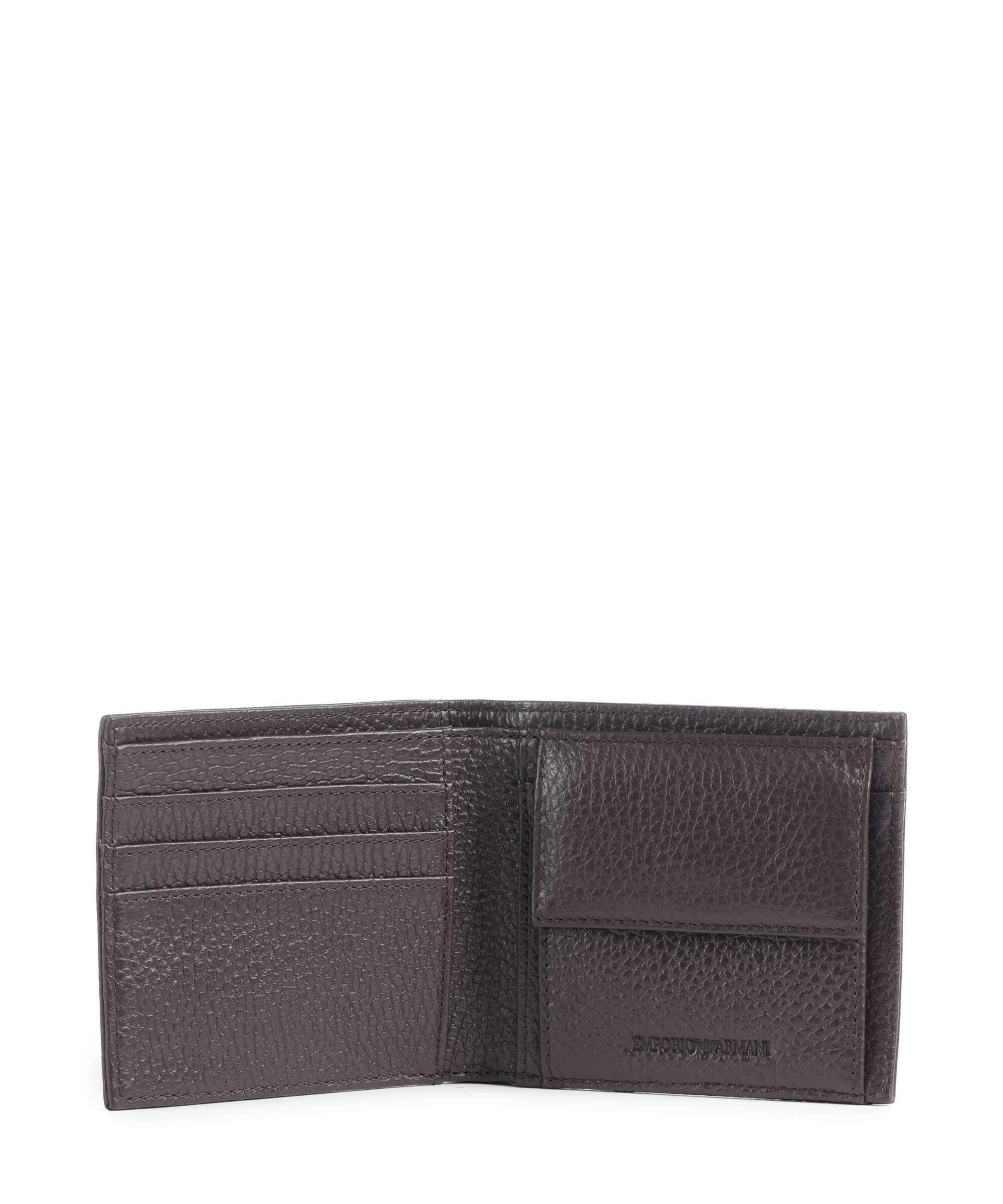 Emporio Armani Business Regenerated Wallet black coffee