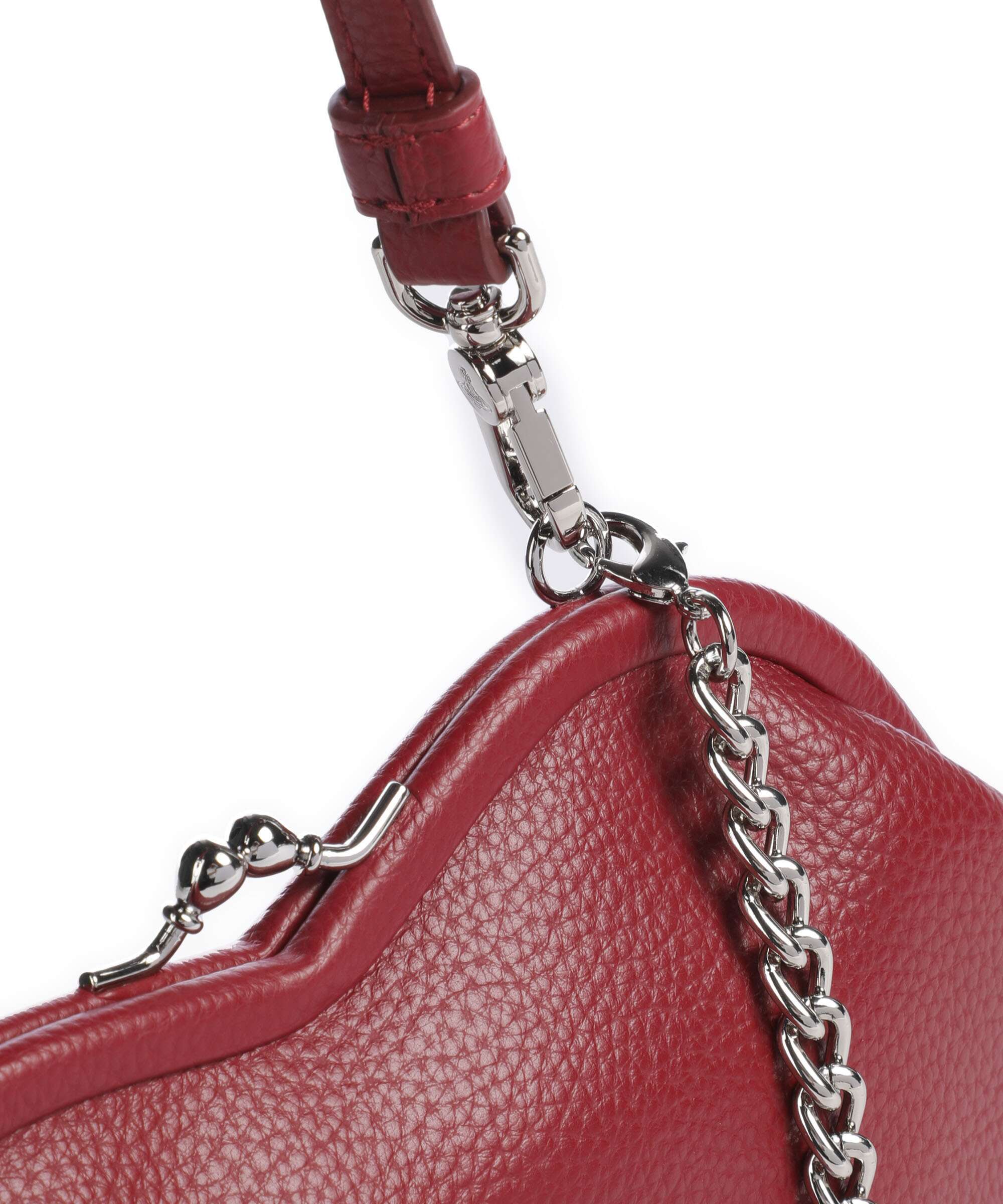 Vivienne Westwood Belle Heart Frame Re-Vegan Grain Shoulder bag red