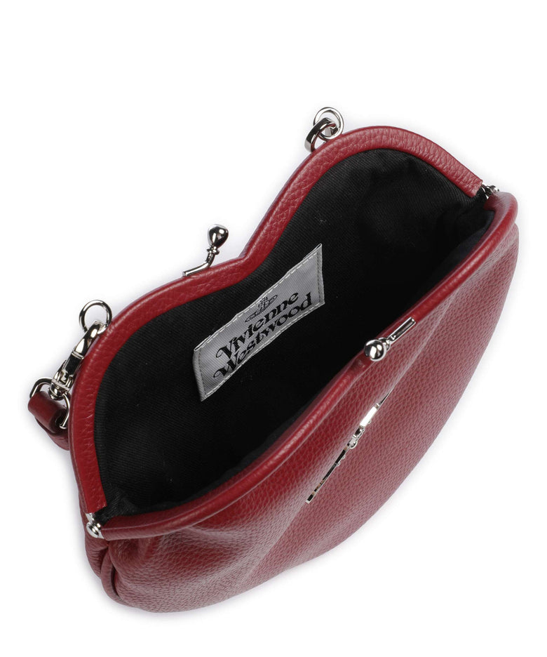 Vivienne Westwood Belle Heart Frame Re-Vegan Grain Shoulder bag red