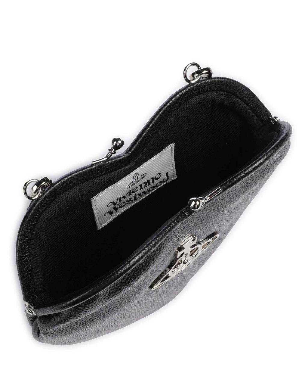 Vivienne Westwood Belle Heart Frame Re-Vegan Grain Shoulder bag black