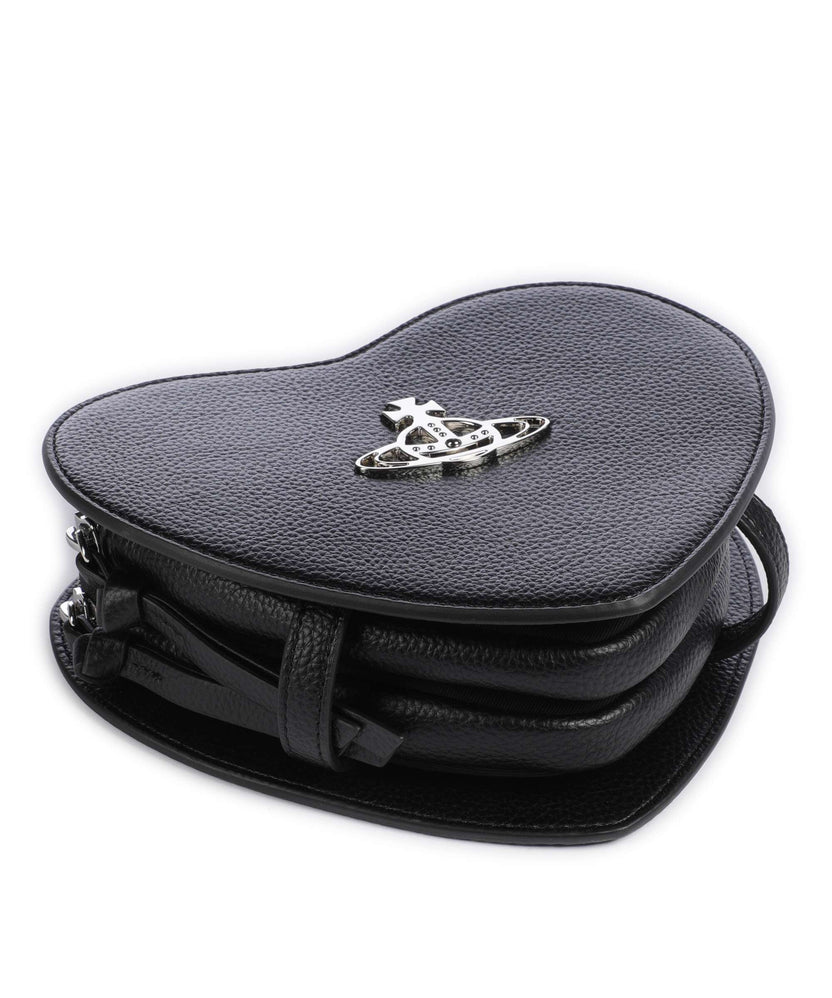 Vivienne Westwood Louise Heart Grain Crossbody bag black