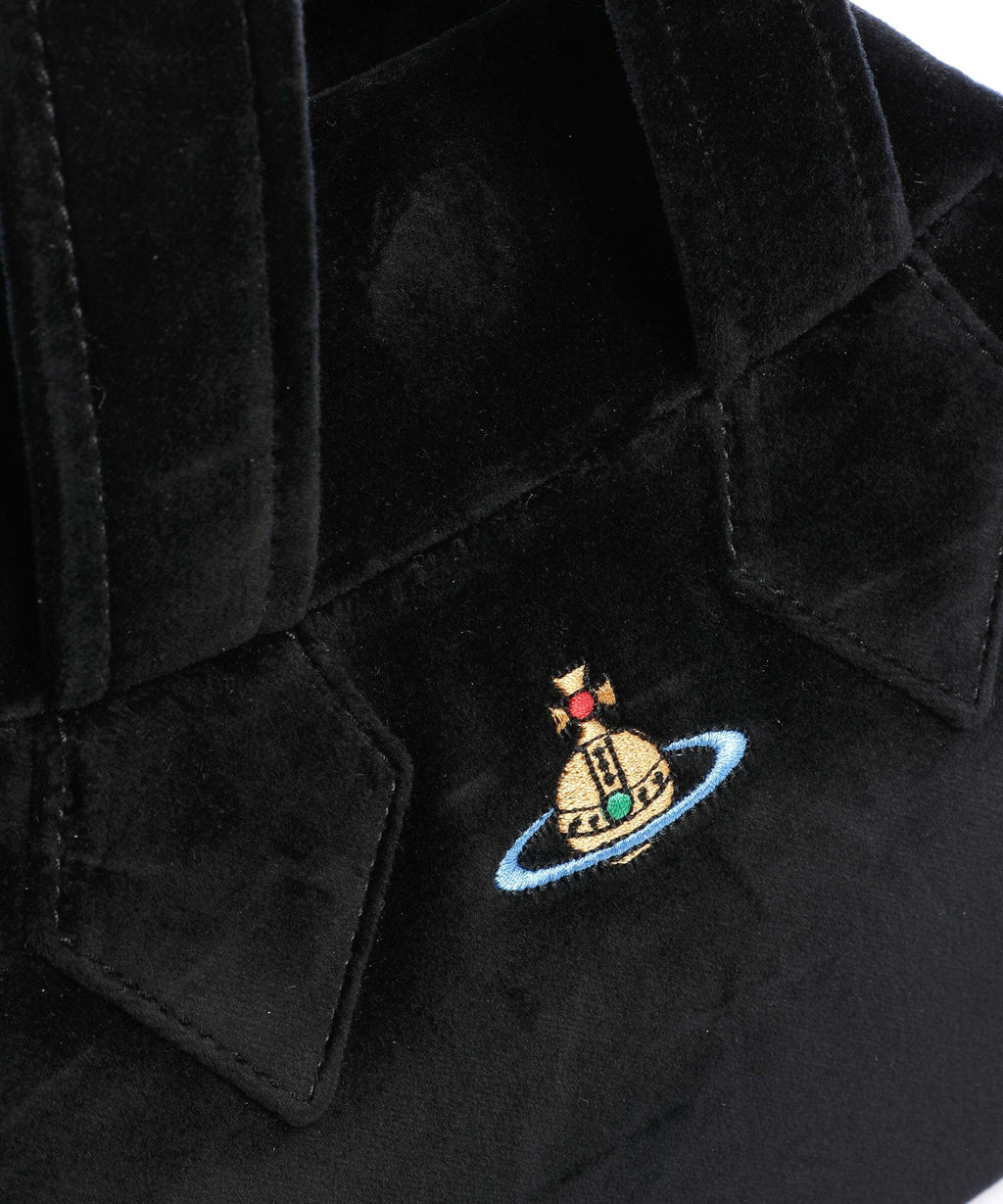 Vivienne Westwood Archive Velvet Medium Handbag black