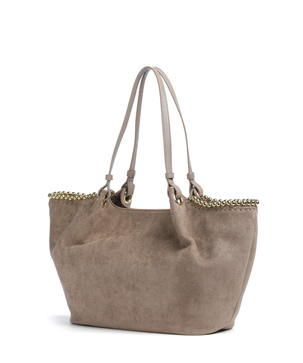 Love Moschino Gold Bead Tote bag sabbia