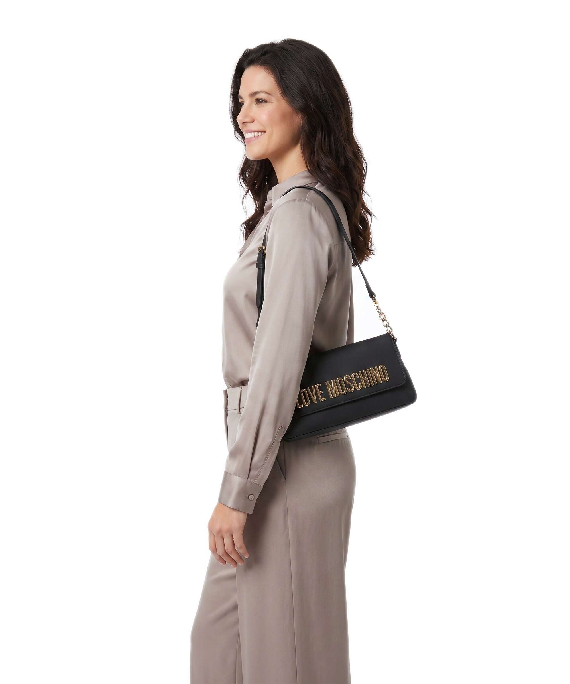 Love Moschino Bold Love Shoulder bag imitation leather nero