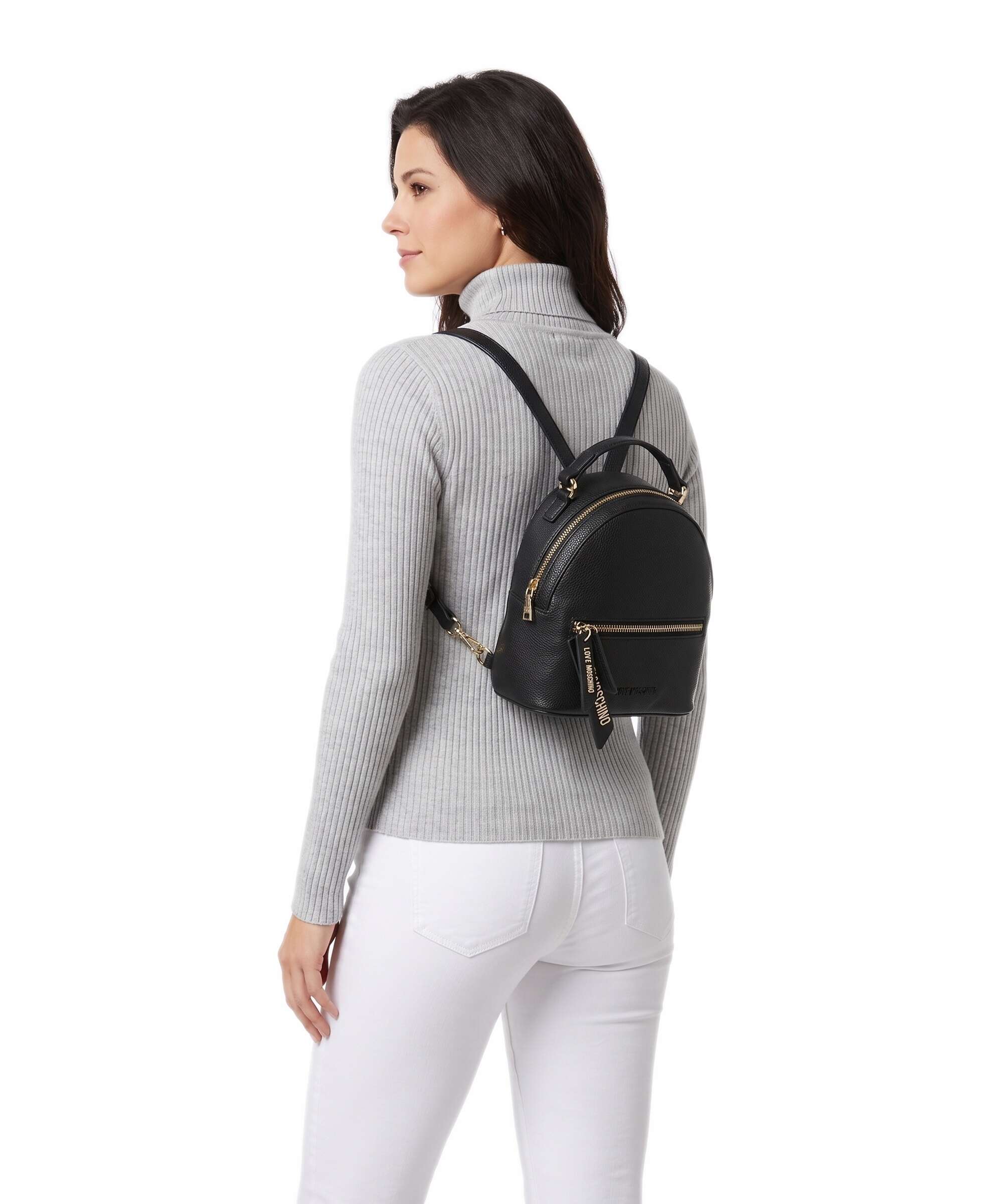 Love Moschino Signature Backpack imitation leather nero