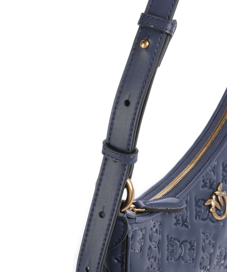 Pinko Half Moon Mini Shoulder bag blu indaco ombroso/antique gold