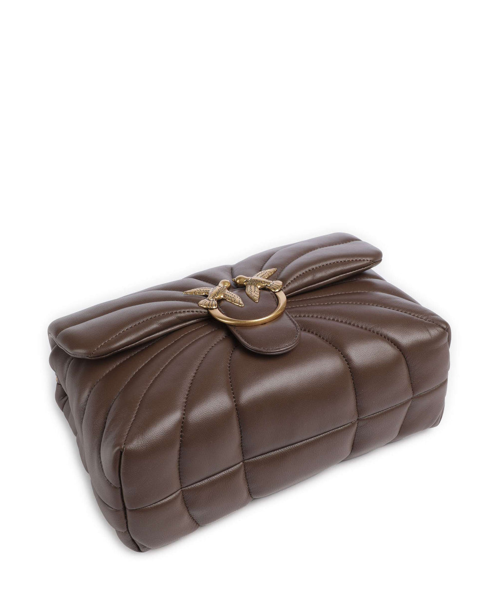 Pinko Love Puff Classic Shoulder bag marrone castano/antique gold