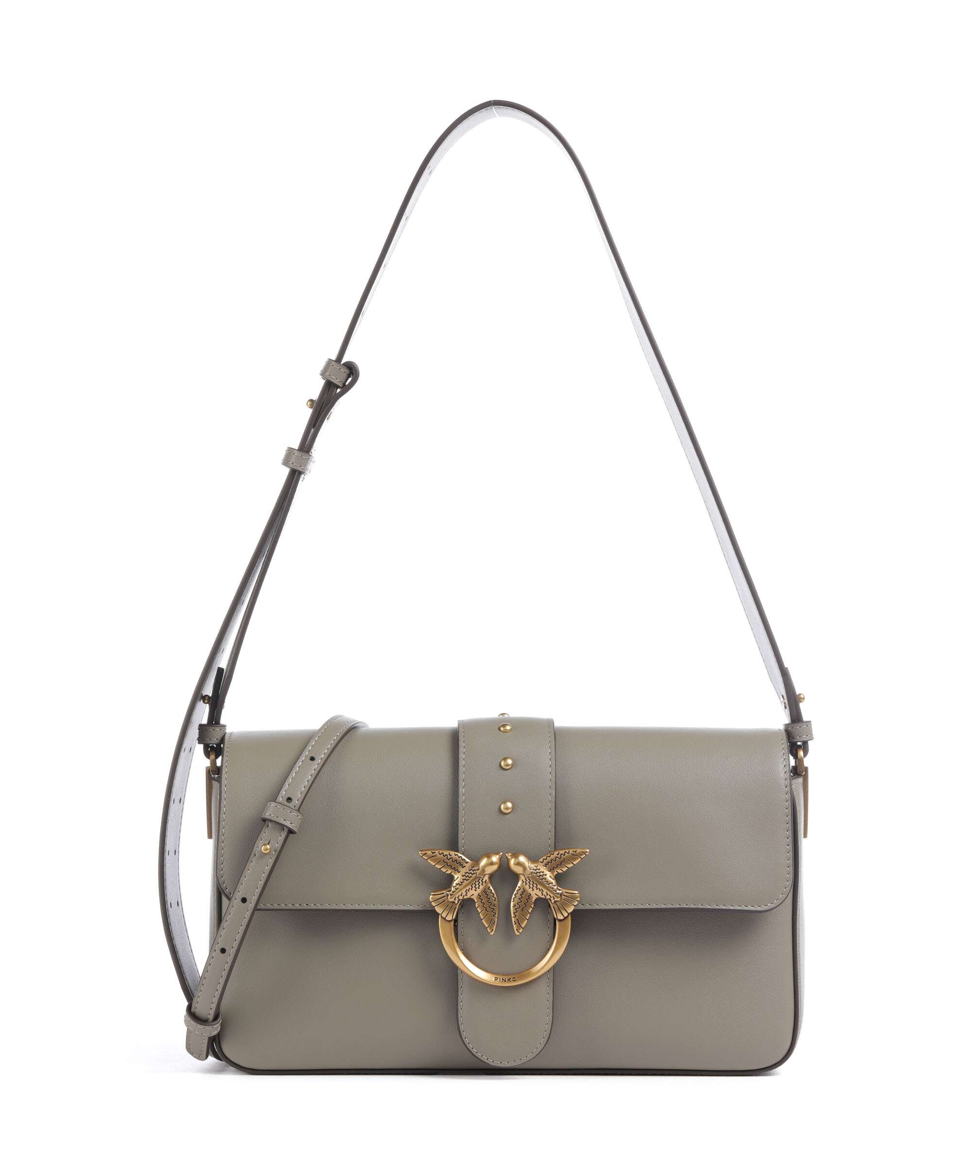 Pinko Love One Classic Slouchy Shoulder bag grained leather noce