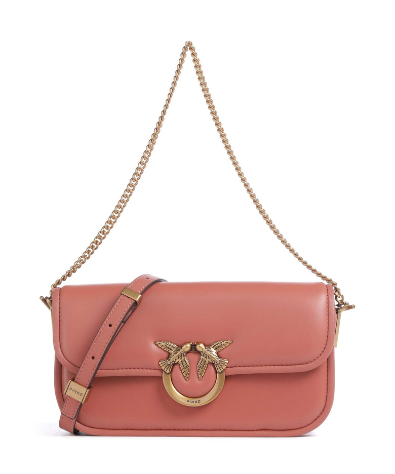 Pinko Love Box Horizontal Shoulder bag marrone aragona/antique gold