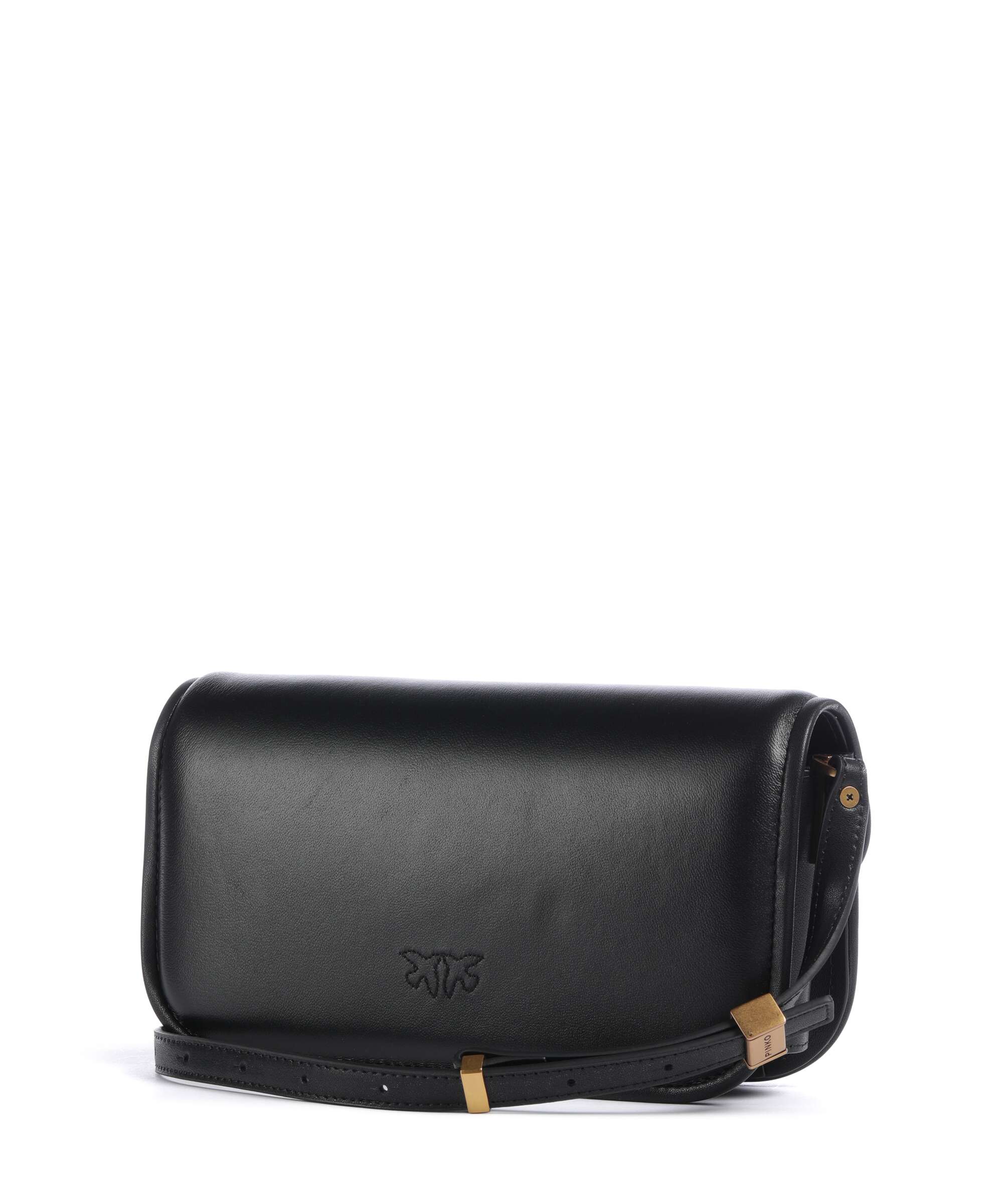 Pinko Love Box Horizontal Shoulder bag grained calfskin nero