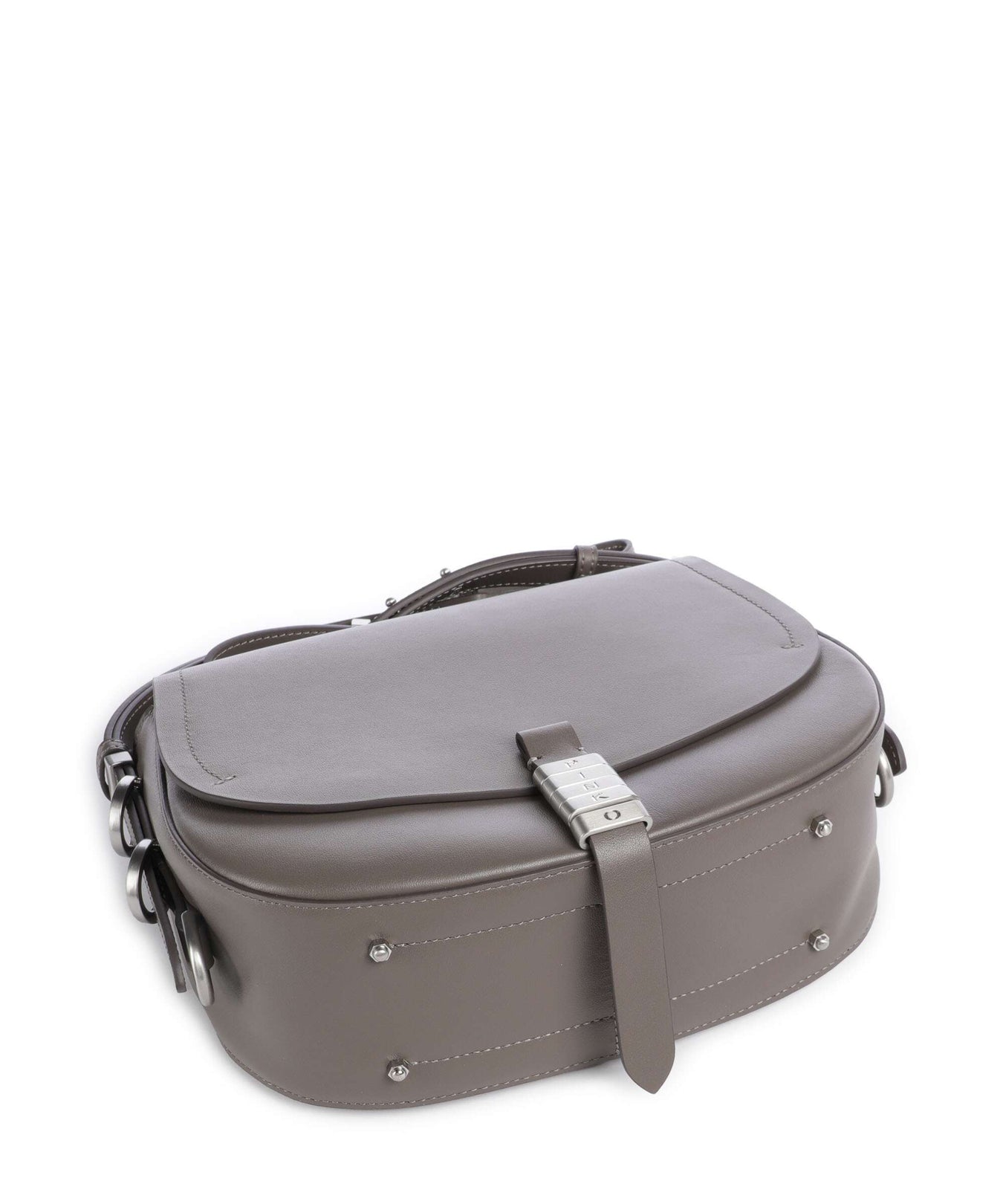Pinko Saddle Classic Crossbody bag grigio asfalto/matt silver