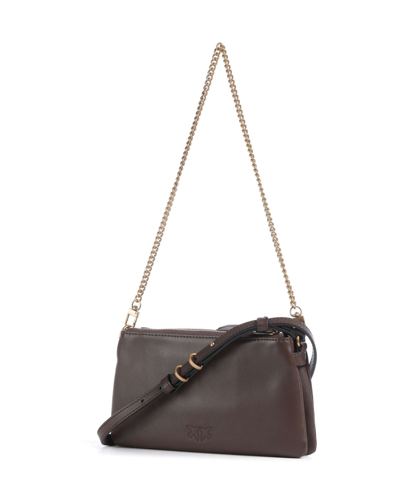 Pinko Double Mini Shoulder bag marrone castano/antique gold