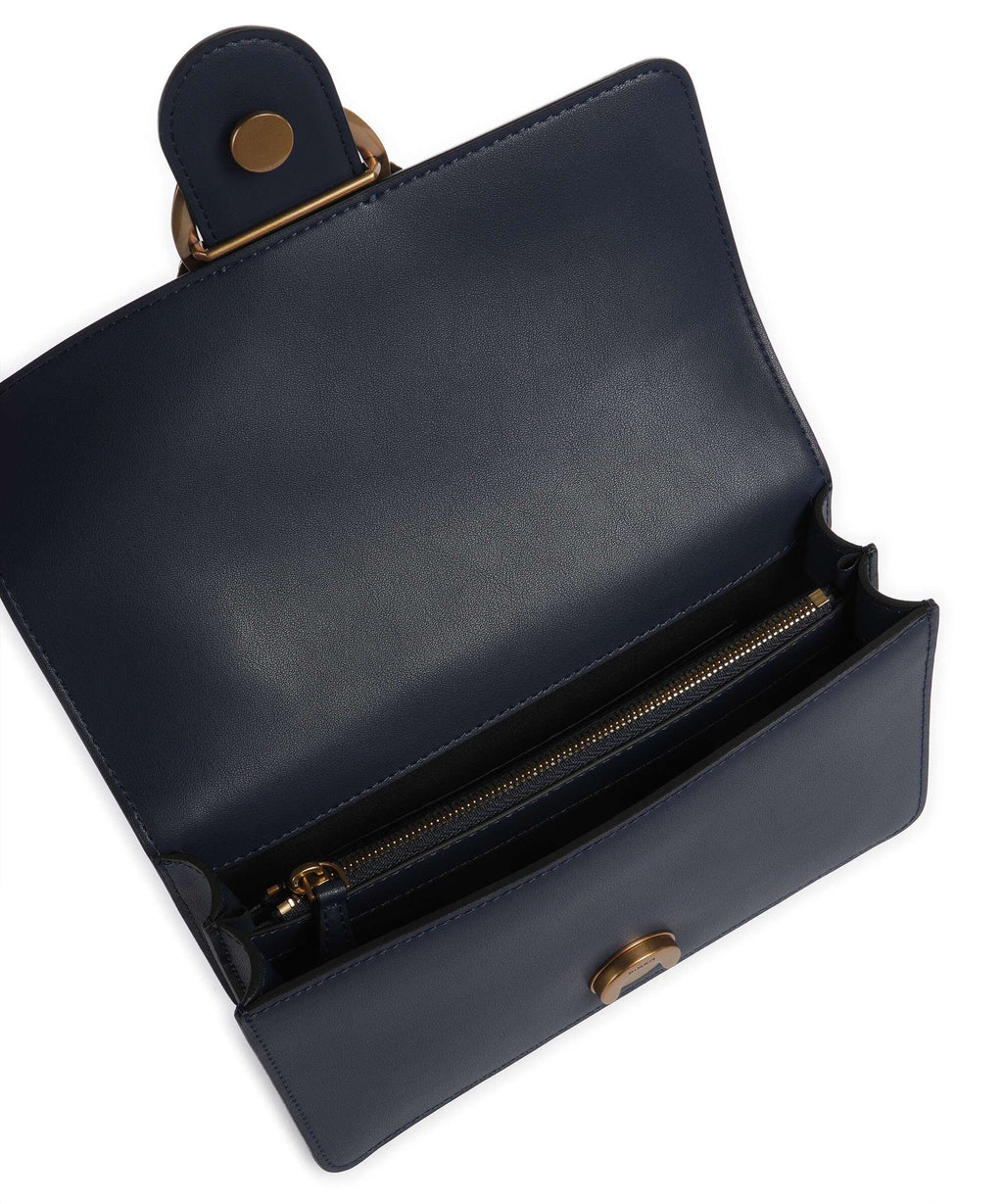 Pinko Love One Mini Crossbody bag blu indaco ombroso/antique gold