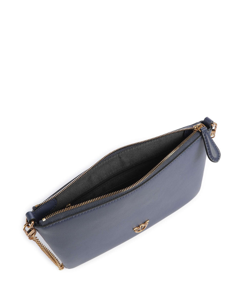 Pinko Flat Classic Crossbody bag blu indaco ombroso/antique gold