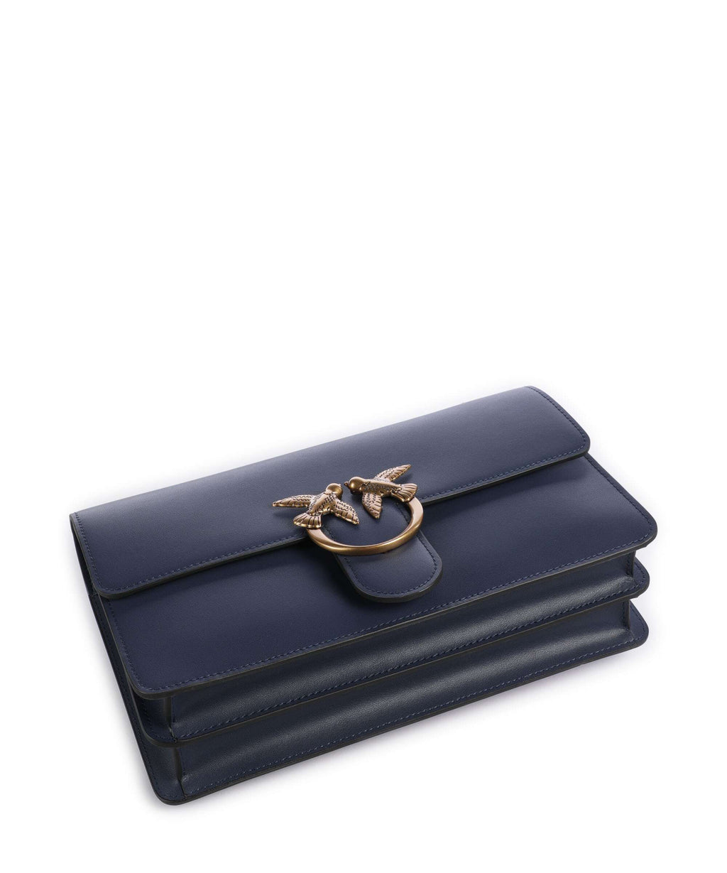 Pinko Love One Classic Shoulder bag blu indaco ombroso/antique gold