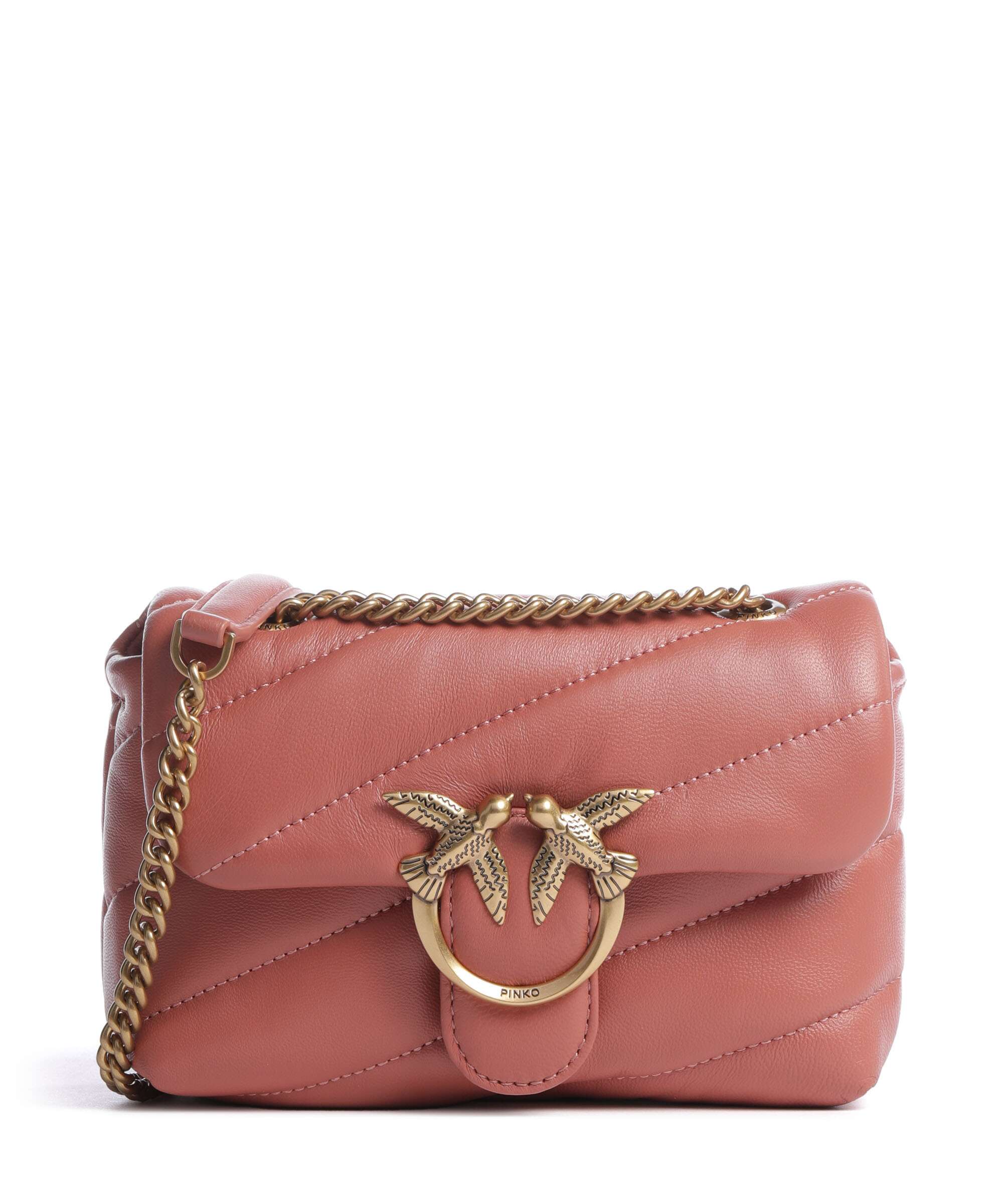 Pinko Love Puff Baby Shoulder bag marrone aragona/antique gold