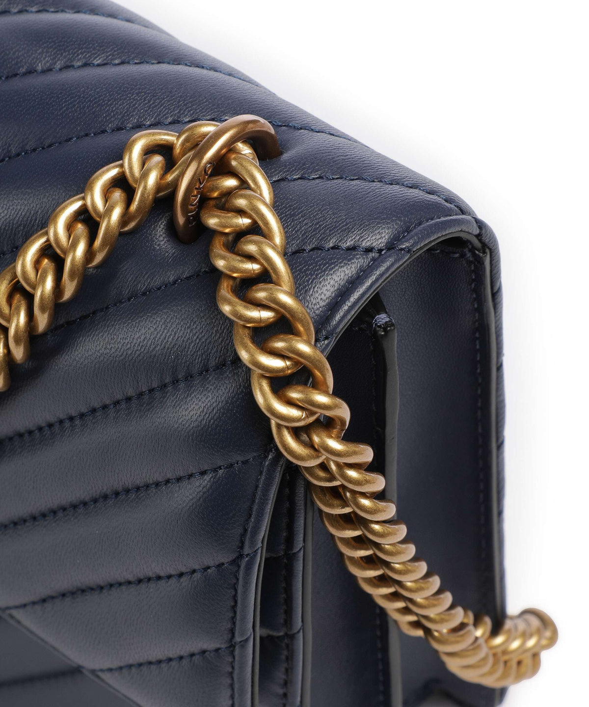 Pinko Love One Classic Shoulder bag blu indaco ombroso/antique gold