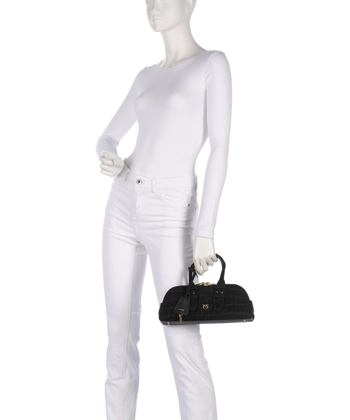 Pinko Bowling Baguette Handbag nero/antique gold