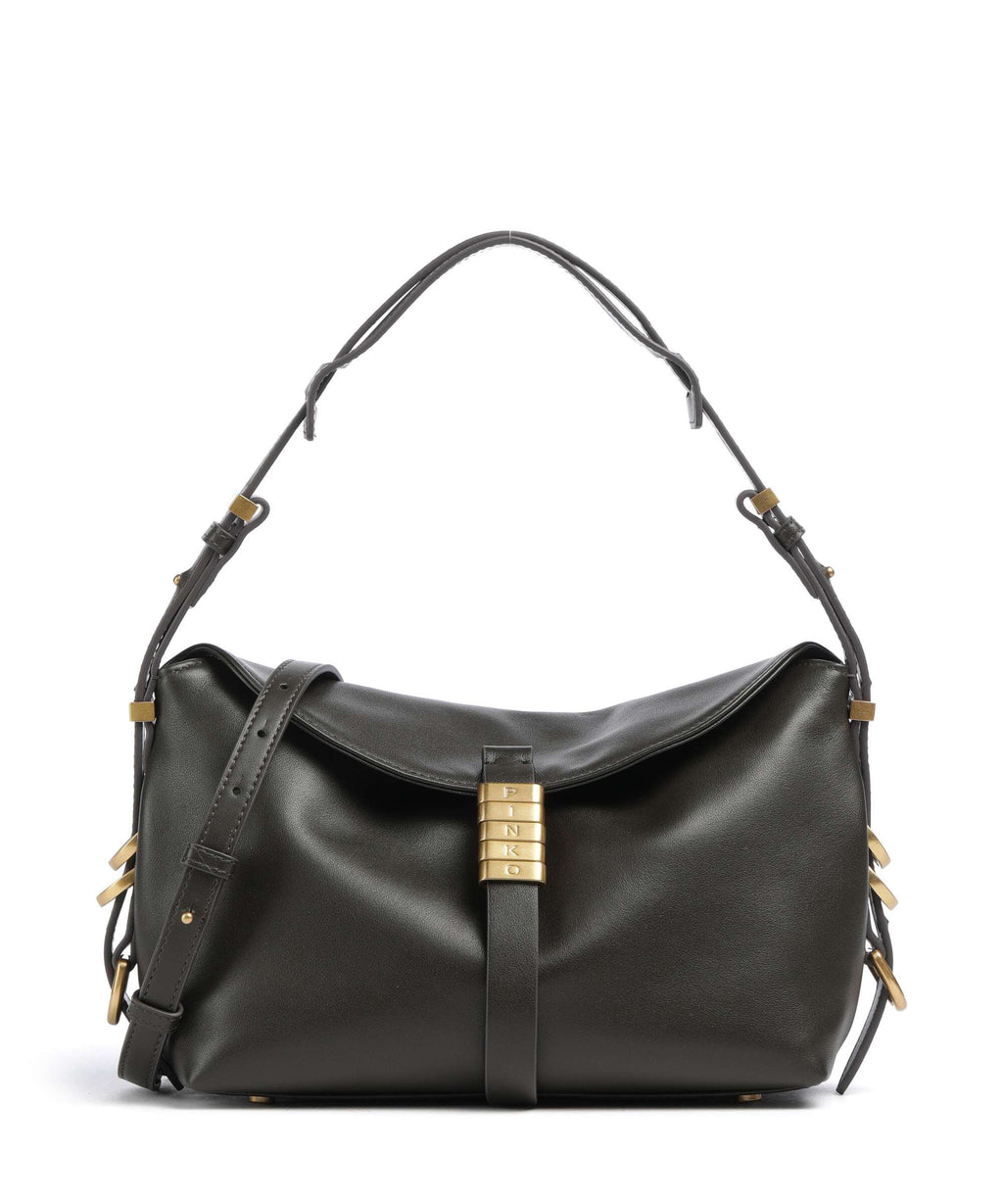 Pinko Saddle Horizontal Mini Shoulder bag verde fango/antique gold