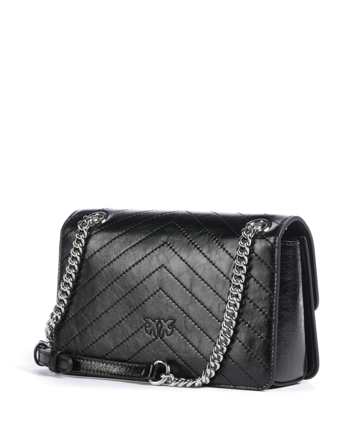 Pinko Love One Mini Shoulder bag nero limousine/matt silver