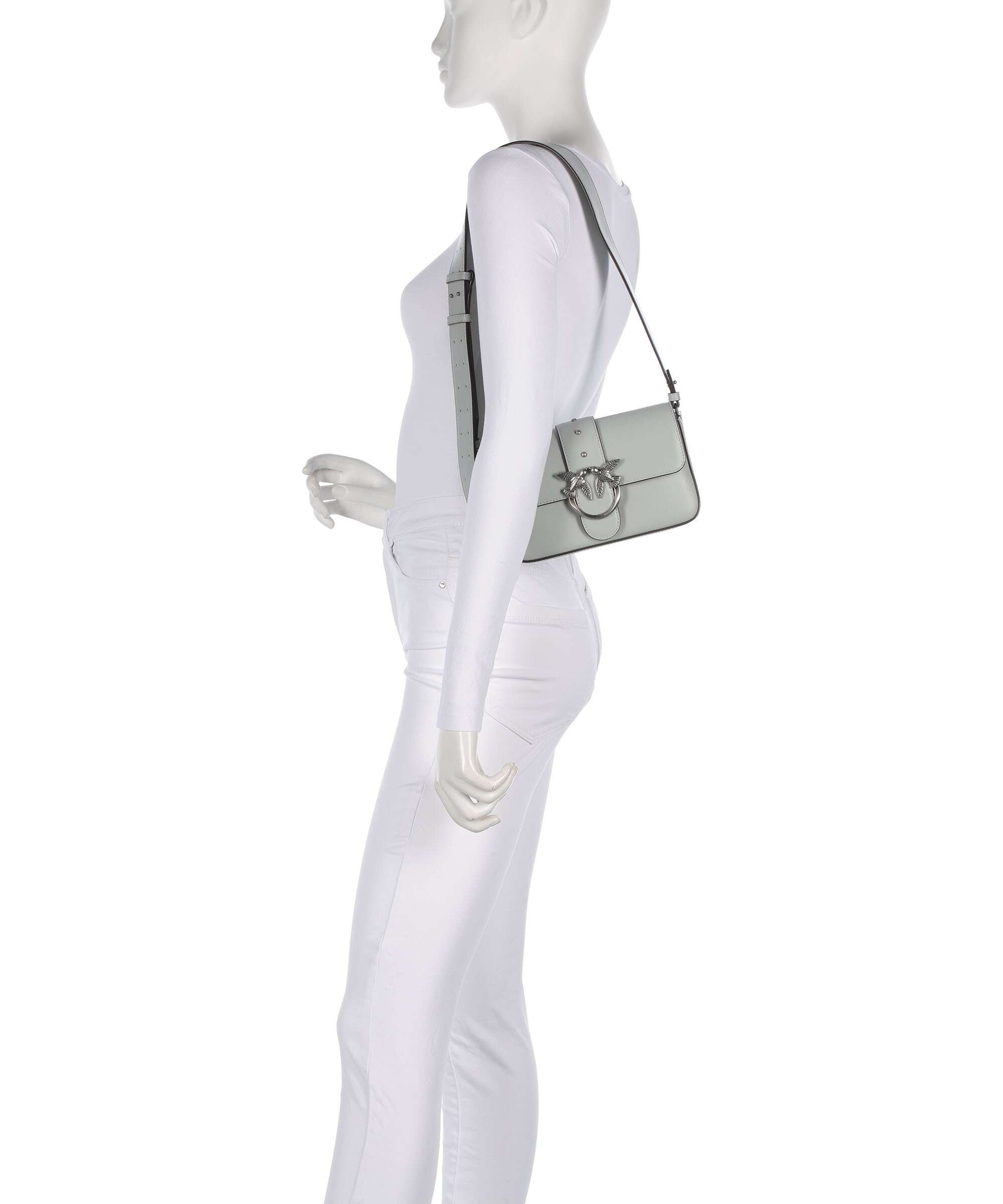 Pinko Love One Mini Slouchy Shoulder bag softly grained calfskin